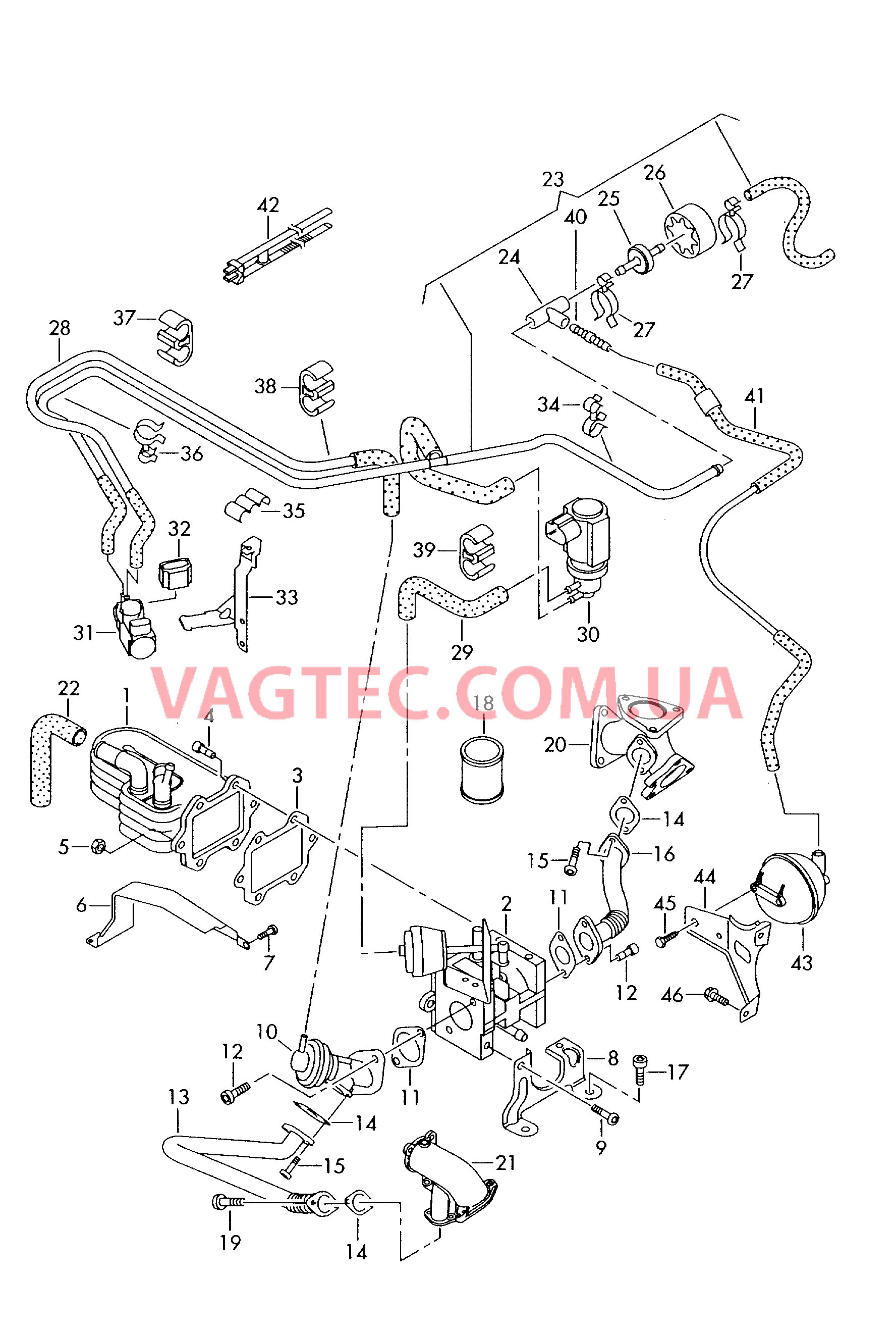 Рециркуляция ОГ для VW TOUAREG  Вакуумная система для VW TOUAREG   для VOLKSWAGEN Touareg 2003