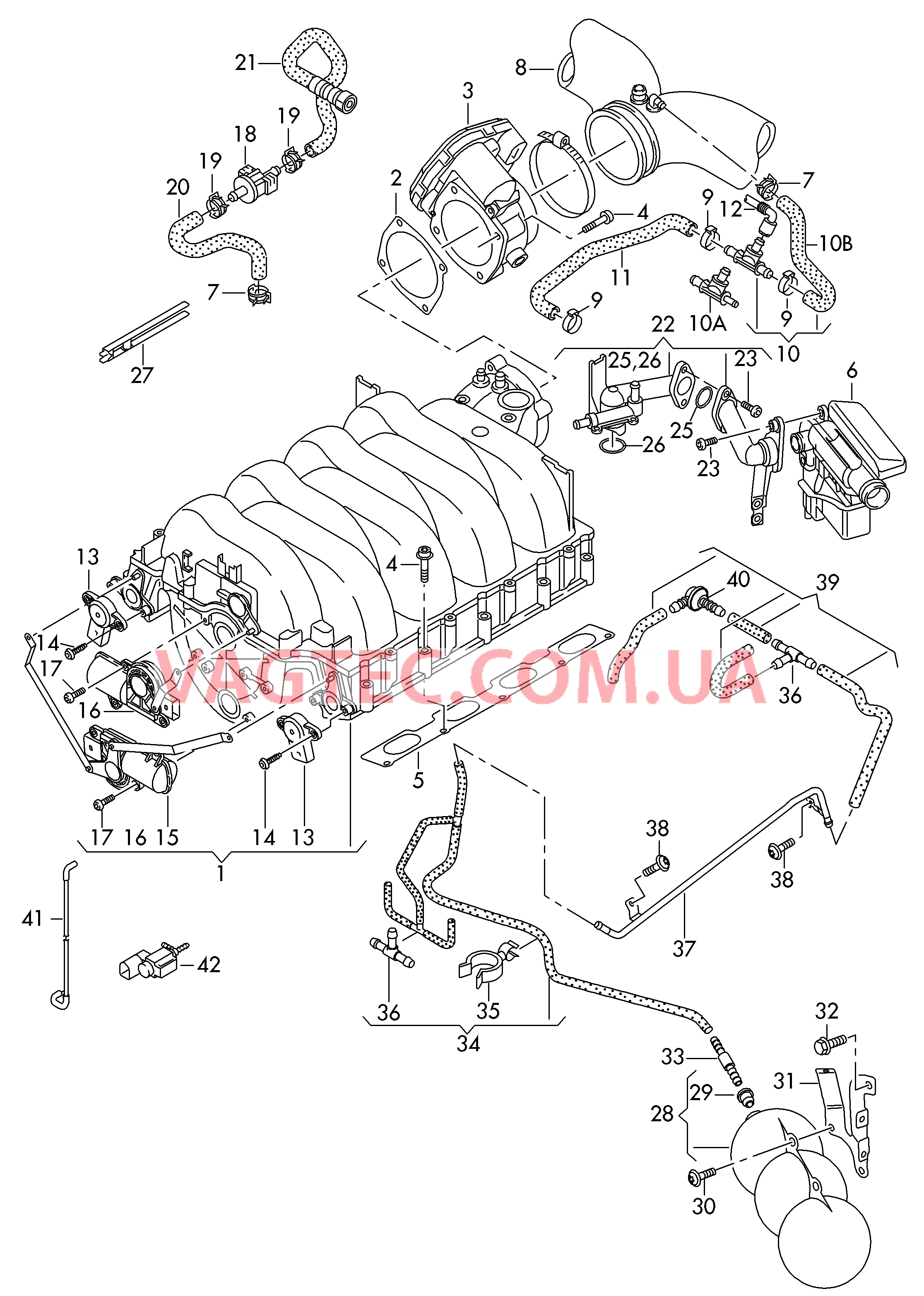 Cистема впуска воздуха AUDI Q7  Эжекционный насос AUDI Q7    F             >> 4L-9-029 260 для AUDI Q7 2007