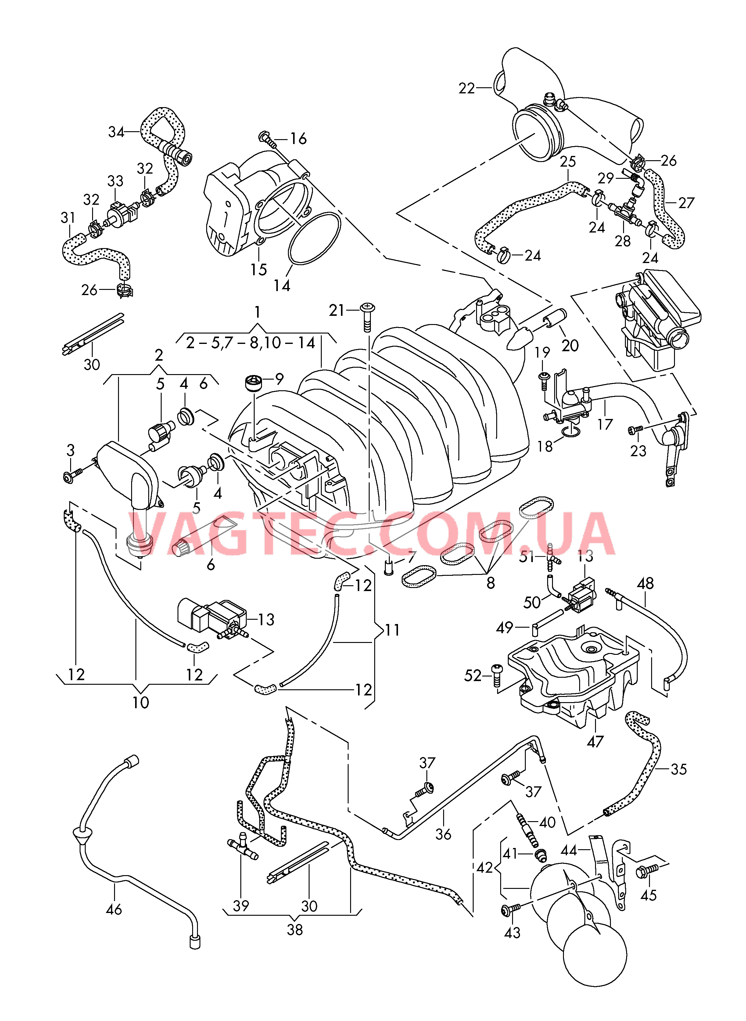  AUDI Q7 Cистема впуска воздуха Вакуумная система Эжекционный насос F 4L-9-029 261>> для AUDI Q7 2008