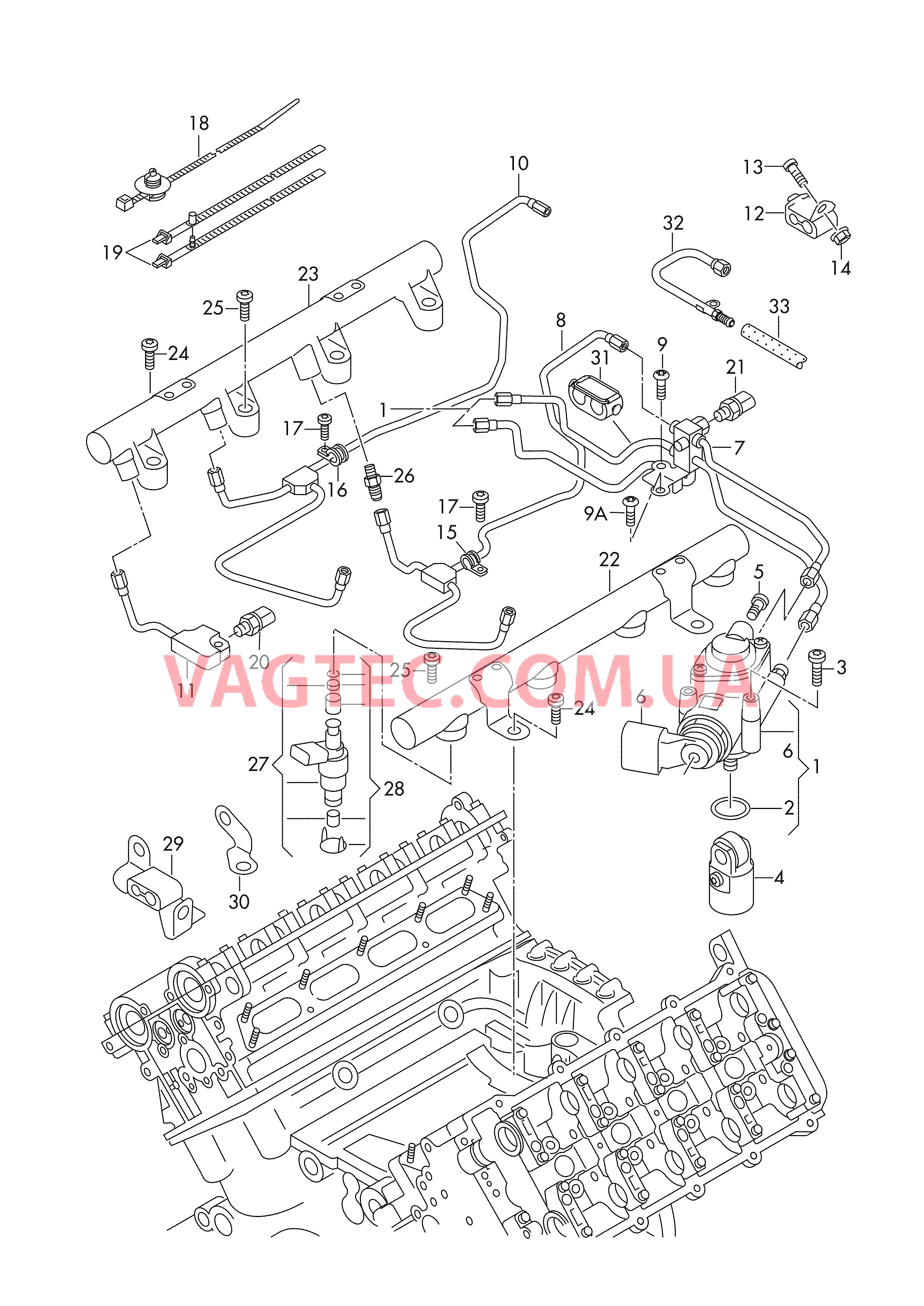 Распределитель топлива Топливный насос Форсунка F             >> 4F-9-027 000 для AUDI A6AR 2007
