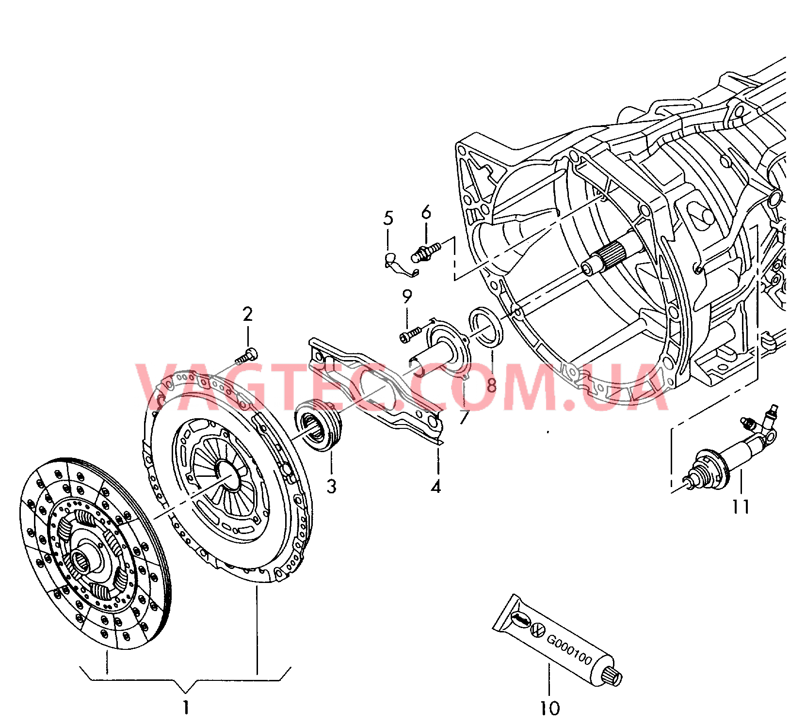 Cцепление/муфта для 6-ступен. механической КП  для AUDI Q7 2009