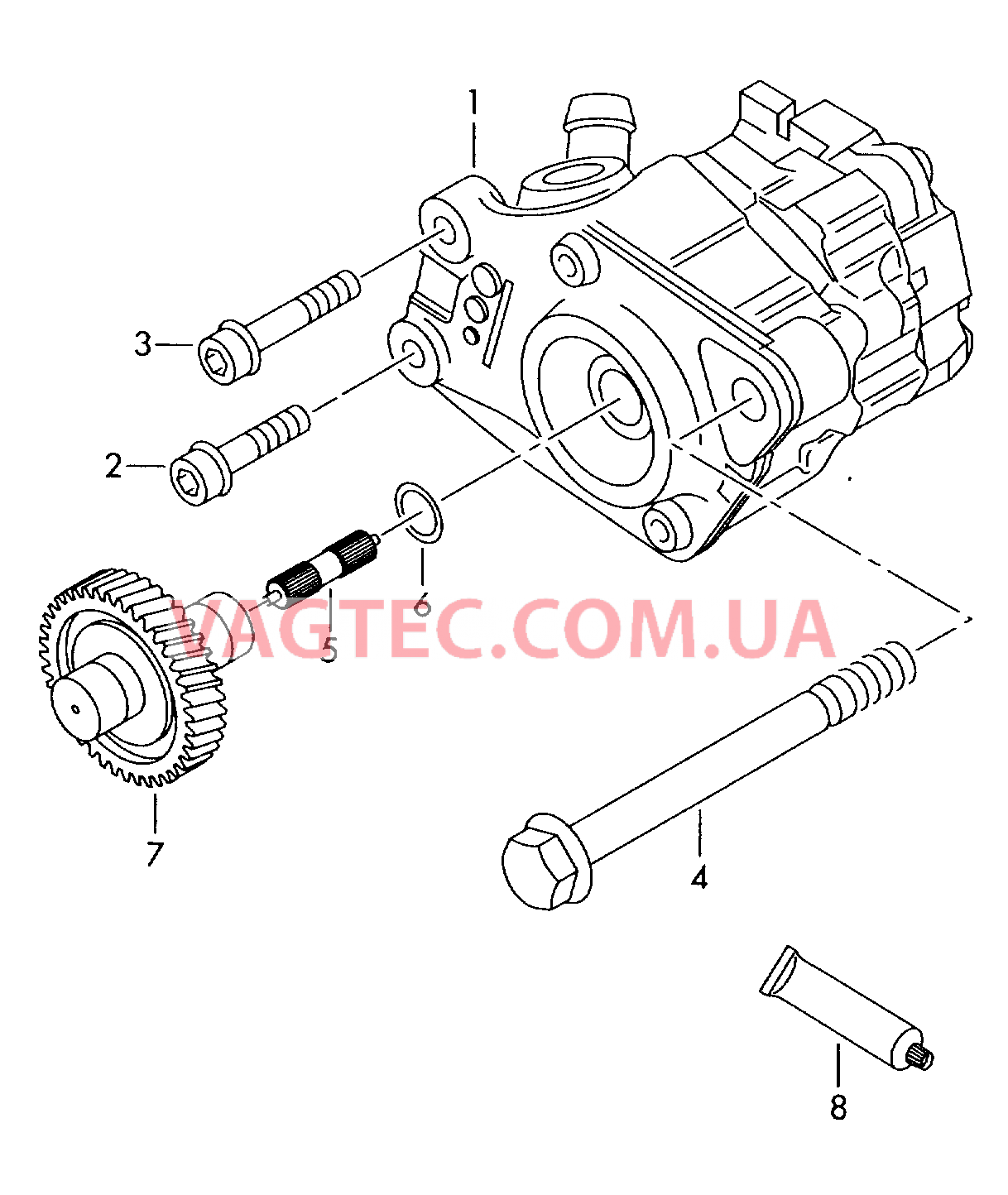 Крыльчатый насос для ГУРа  для VOLKSWAGEN Touareg 2007-1