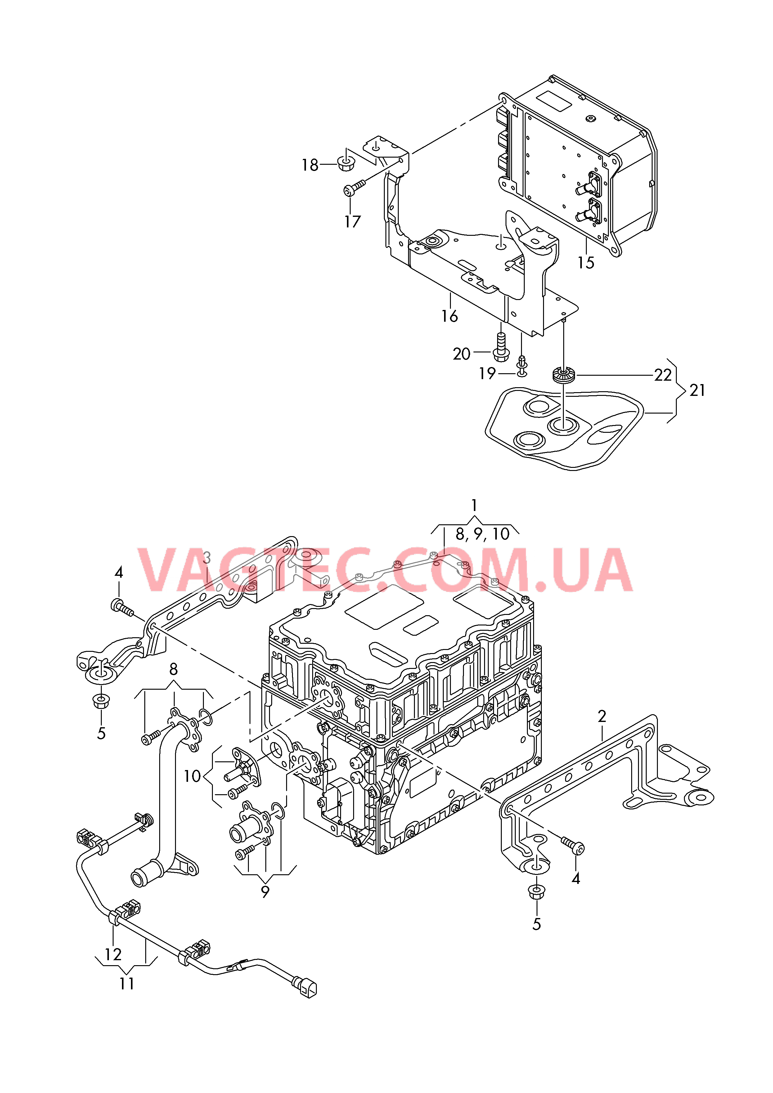 Cиловой/управляющий электрон. модуль электрического привода  Зарядное устройство для высоковольтной батареи  для AUDI Q7 2017