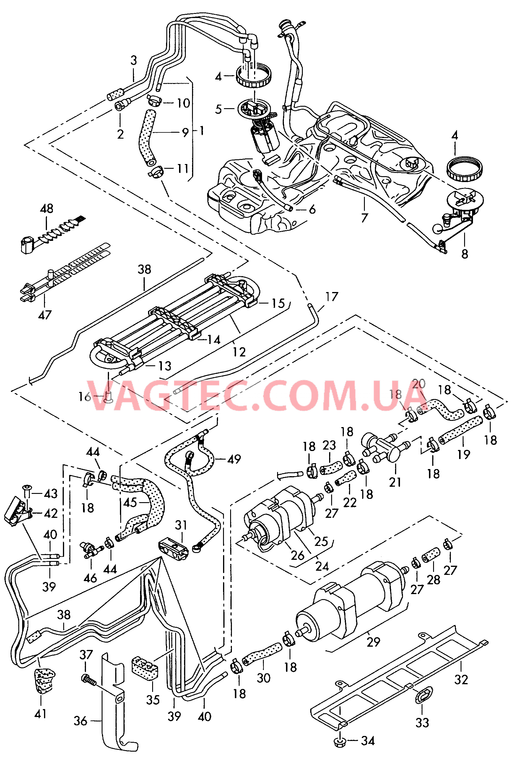 Топливопровод Топливный фильтр Топливный насос 8K0 200 055/A/C для AUDI A4 2008-1