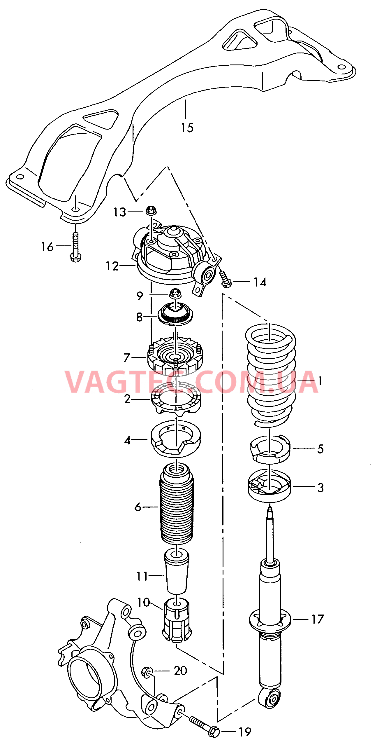 Пружина Амортизатор Подрамник  для VOLKSWAGEN Touareg 2007-1