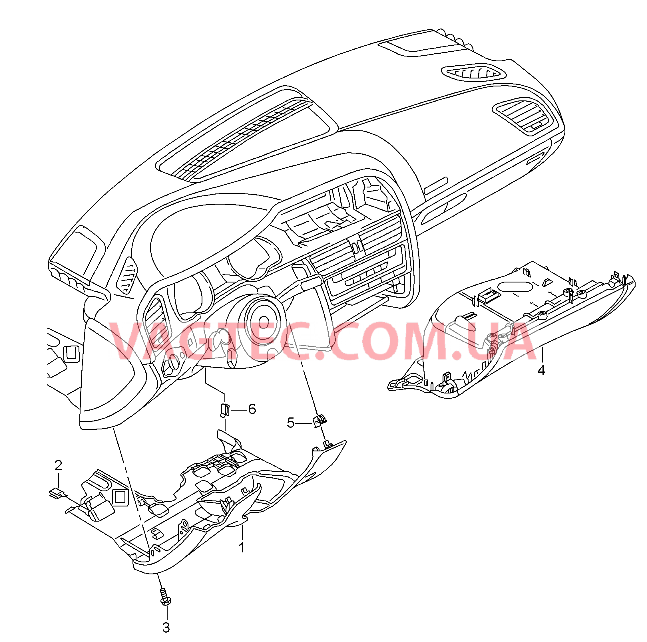 Вещевое отделение  для AUDI A4 2015