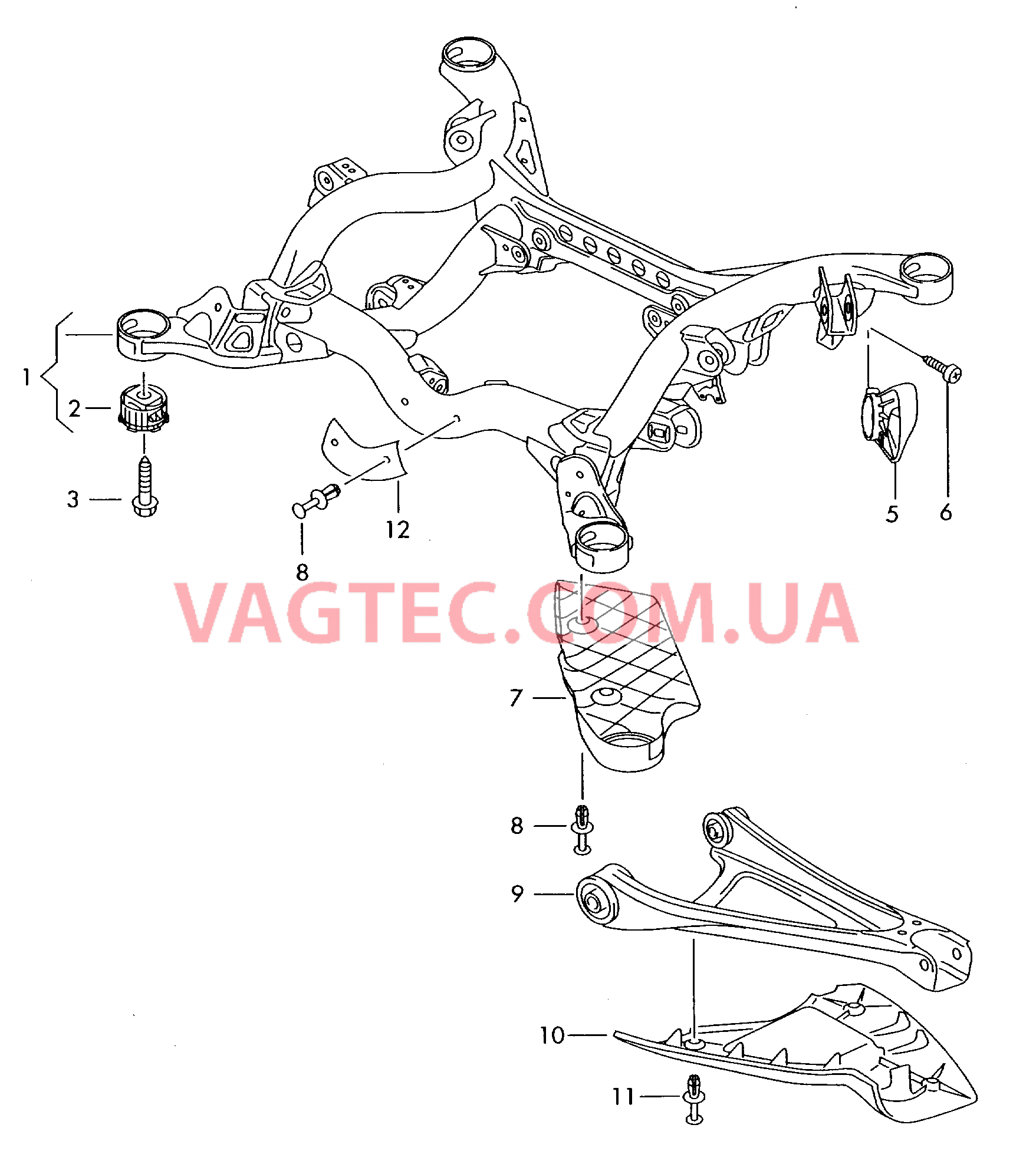 Кронштейн навесных агрегатов  для VOLKSWAGEN Touareg 2005