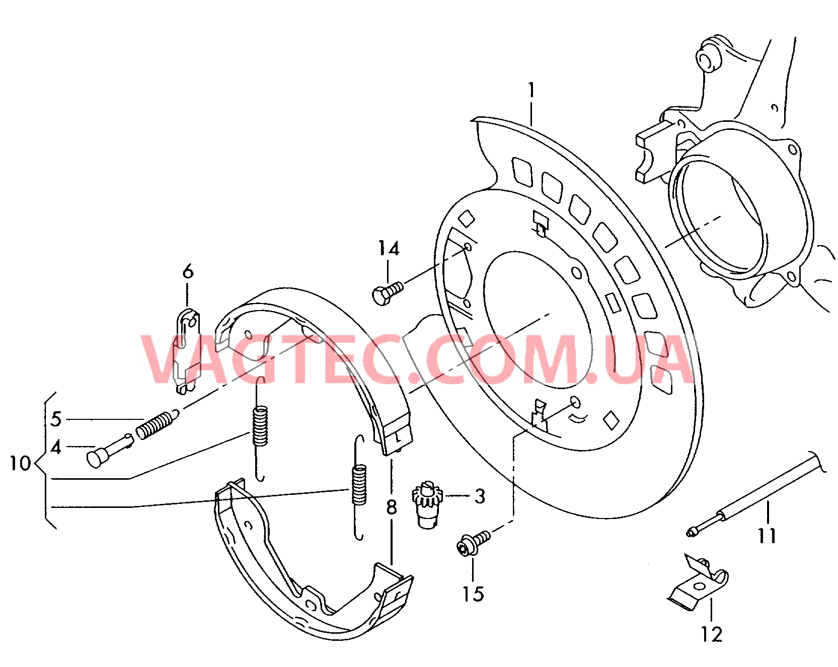 Ножной парковочный тормоз  для VOLKSWAGEN Touareg 2005