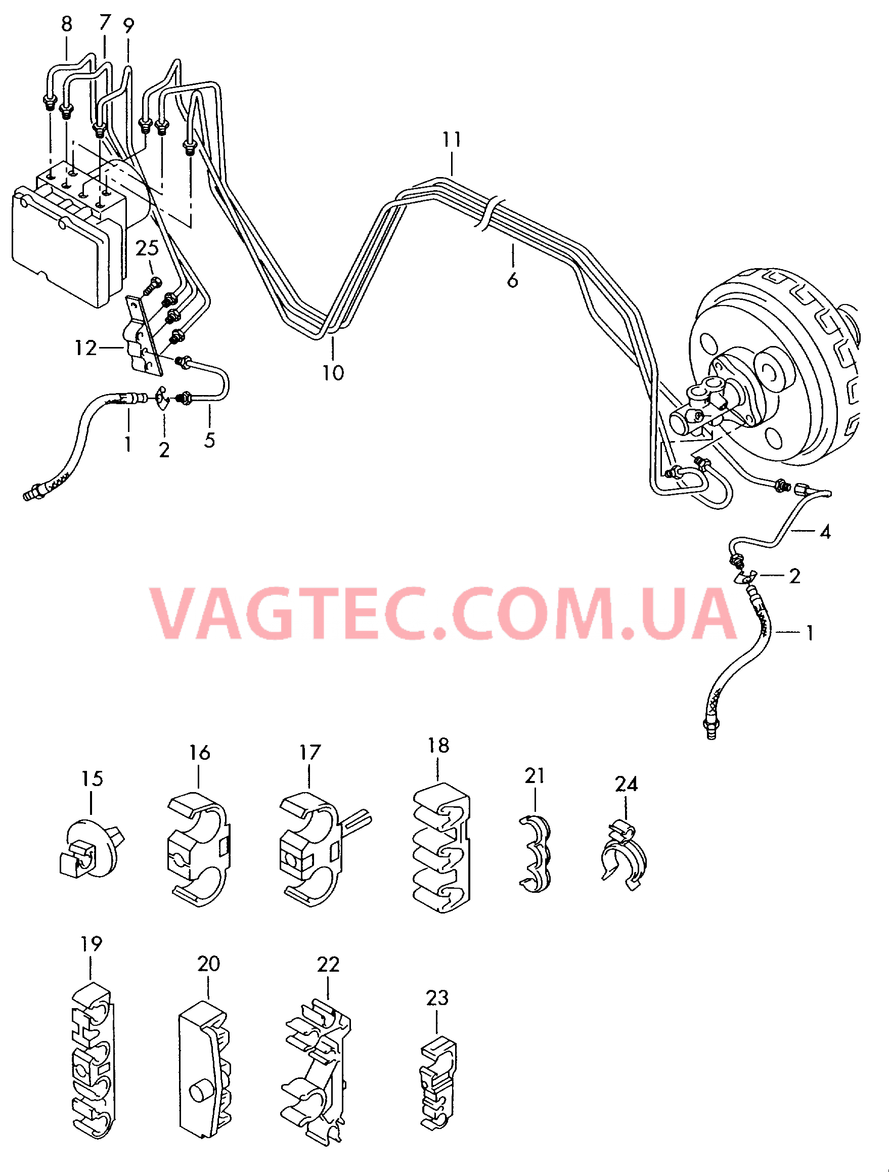 Тормозная трубка Тормозной шланг  для VOLKSWAGEN Touareg 2006