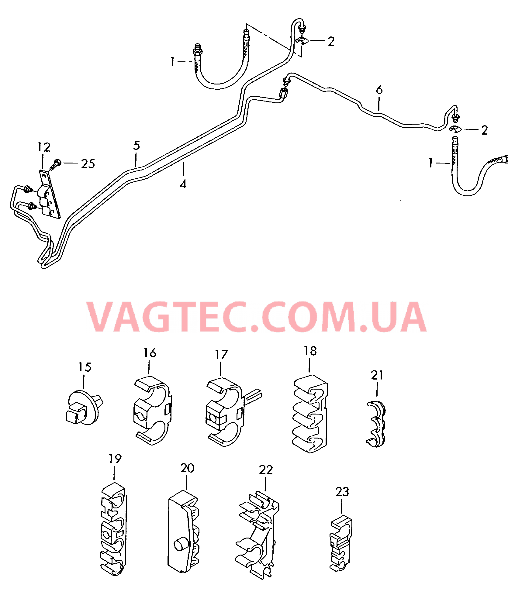 Тормозная трубка Тормозной шланг  для VOLKSWAGEN Touareg 2006