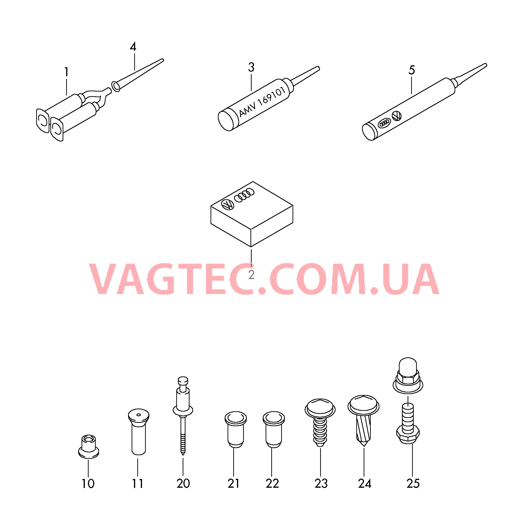 Клеящий и уплотняющий материал Кузов  для AUDI RS6 2008