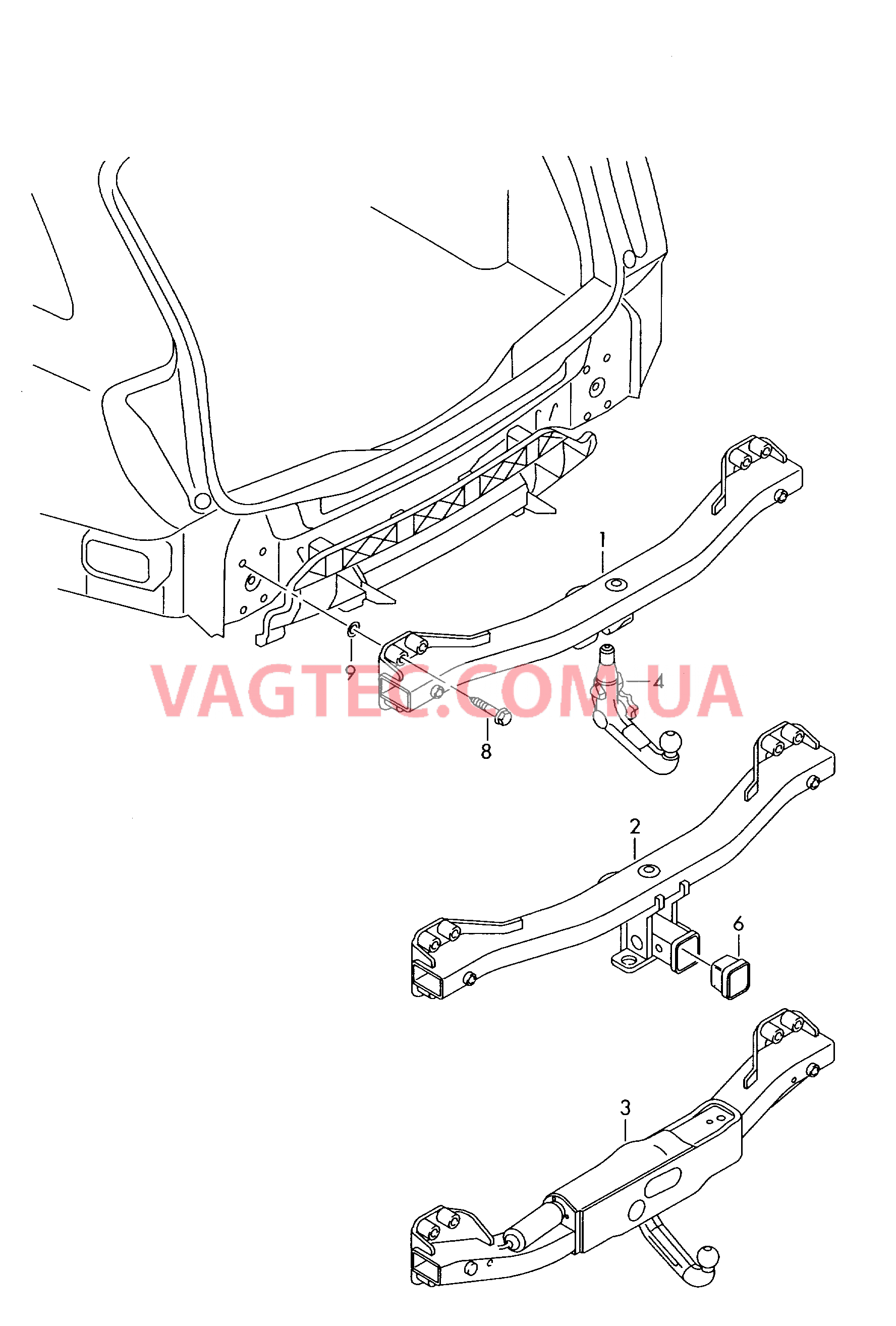 ТСУ (шаровой наконечник)  для AUDI Q7 2015