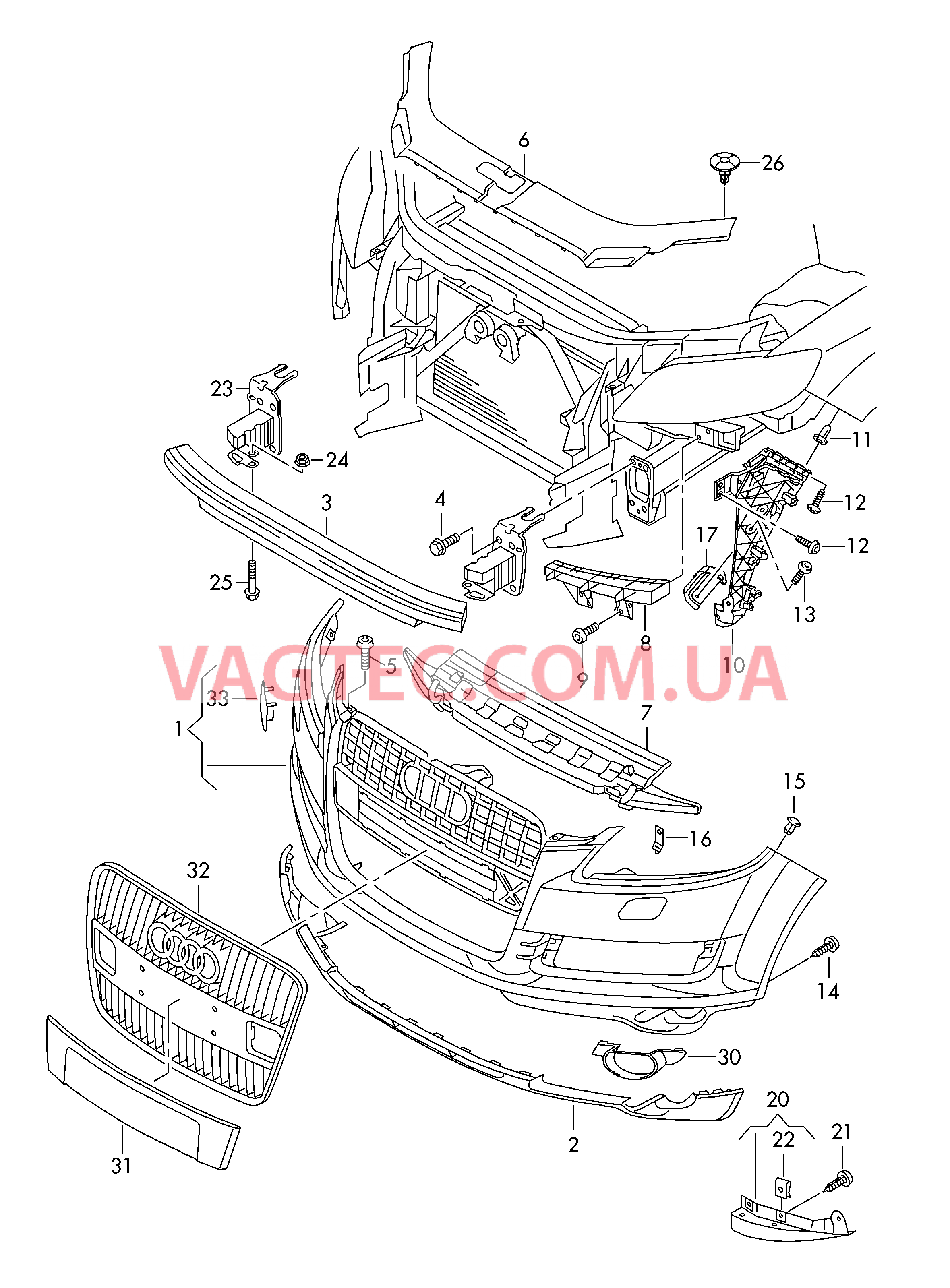 Бампер  для AUDI Q7 2009