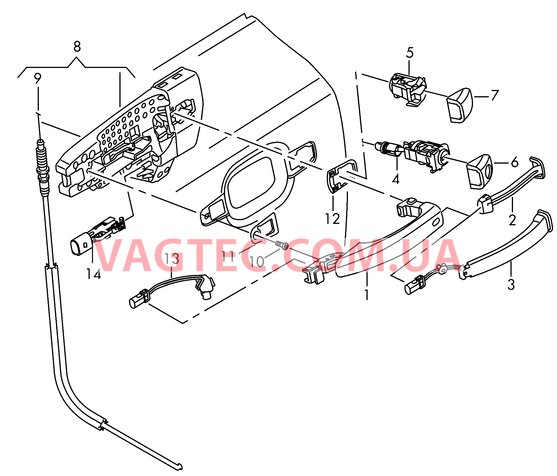 Ручка двери снаружи  для AUDI RS7 2015