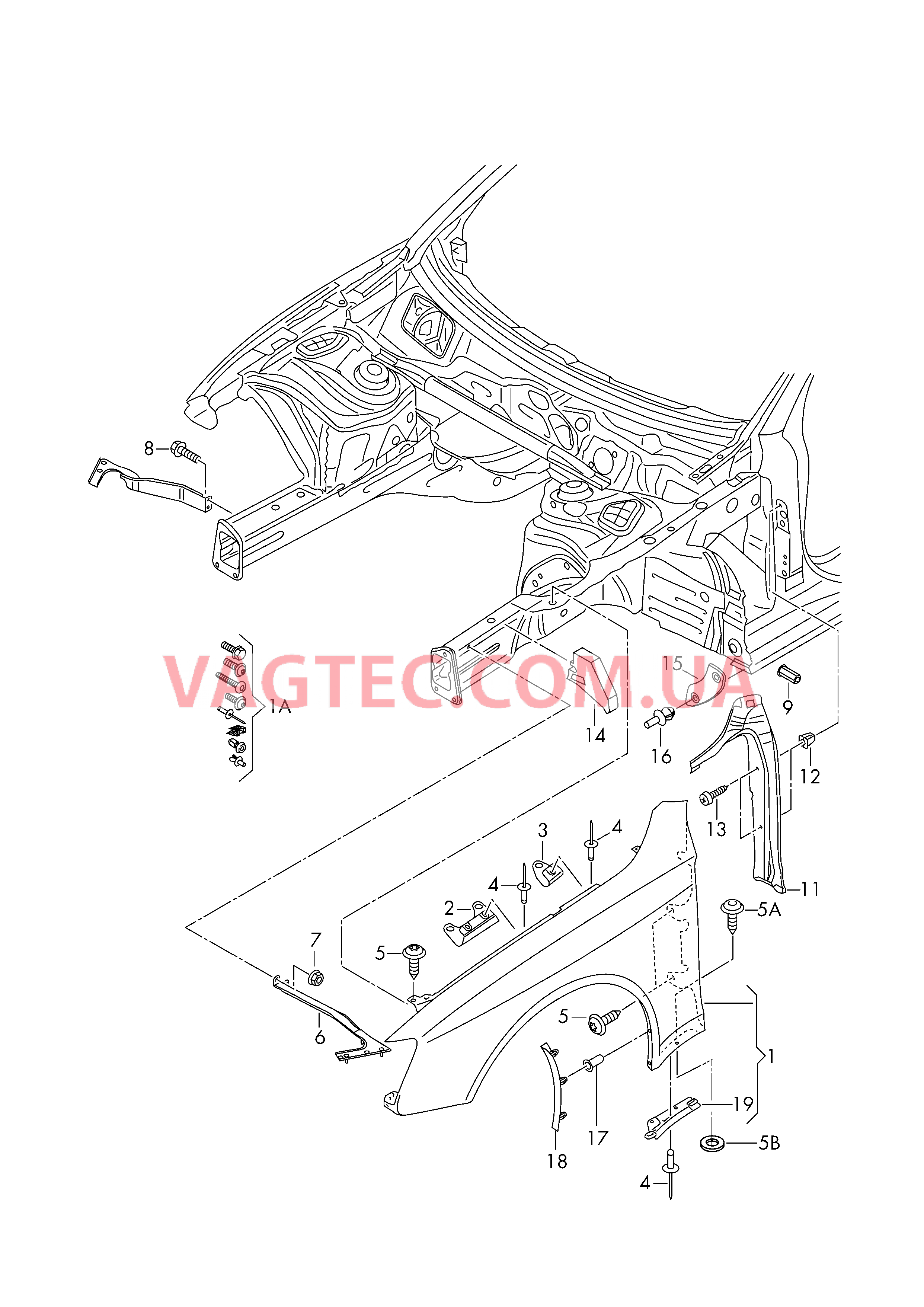 Крыло  для AUDI A4Q 2008-1