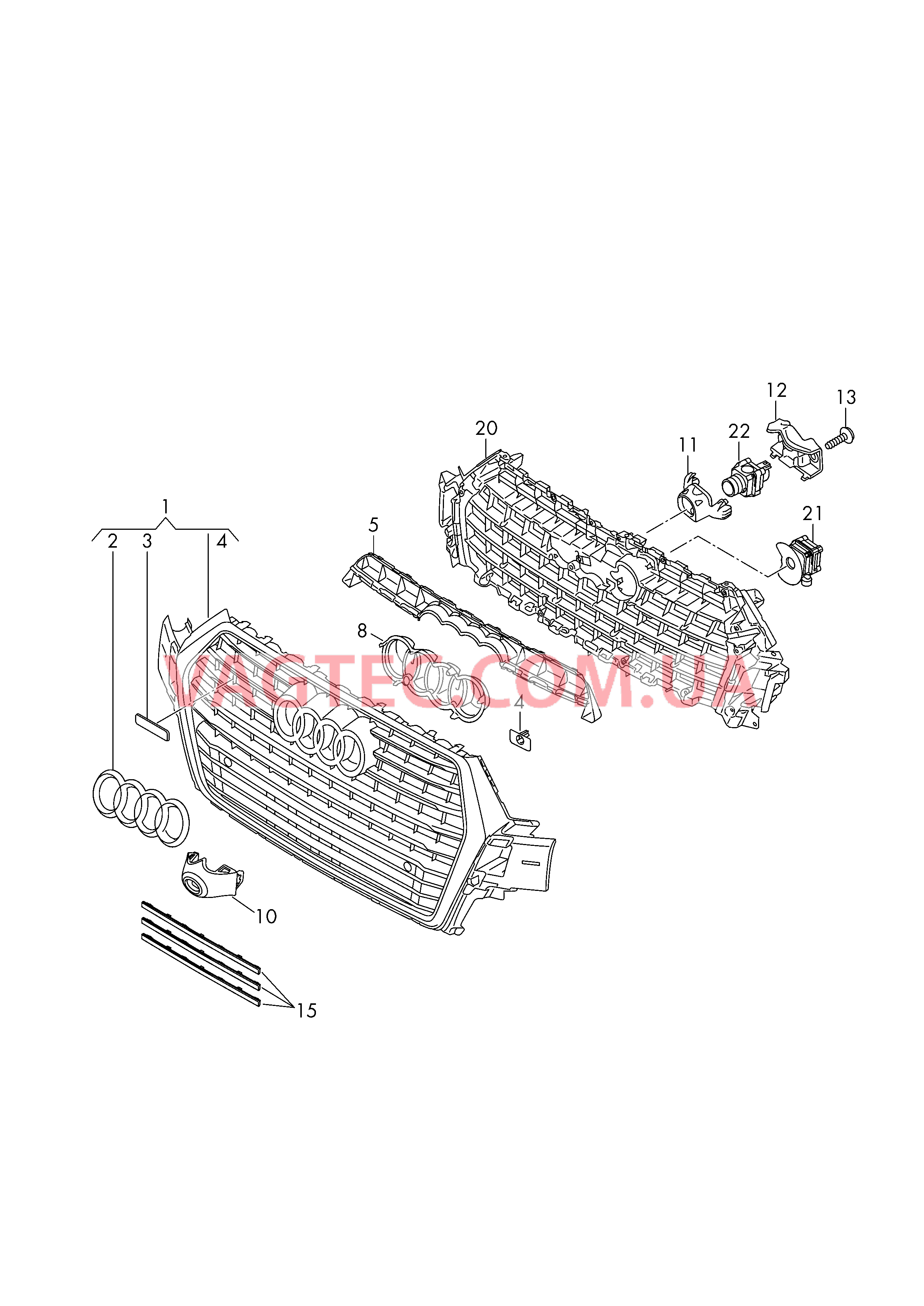 Решётка радиатора  для AUDI Q7 2019