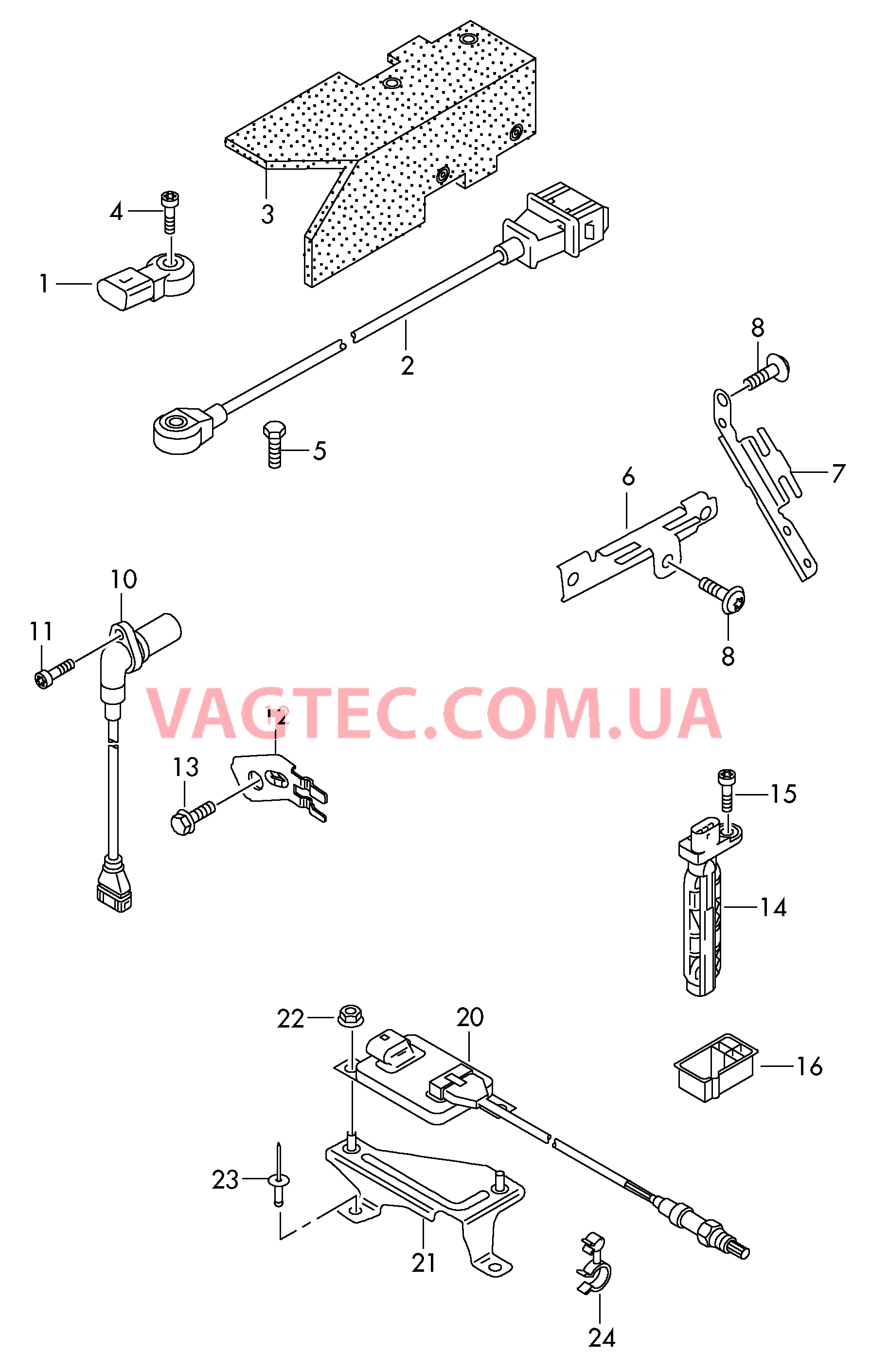 Датчик детонационного сгорания Датчик оборотов двигателя Датчик NOX Датчик частиц  для AUDI Q7 2012