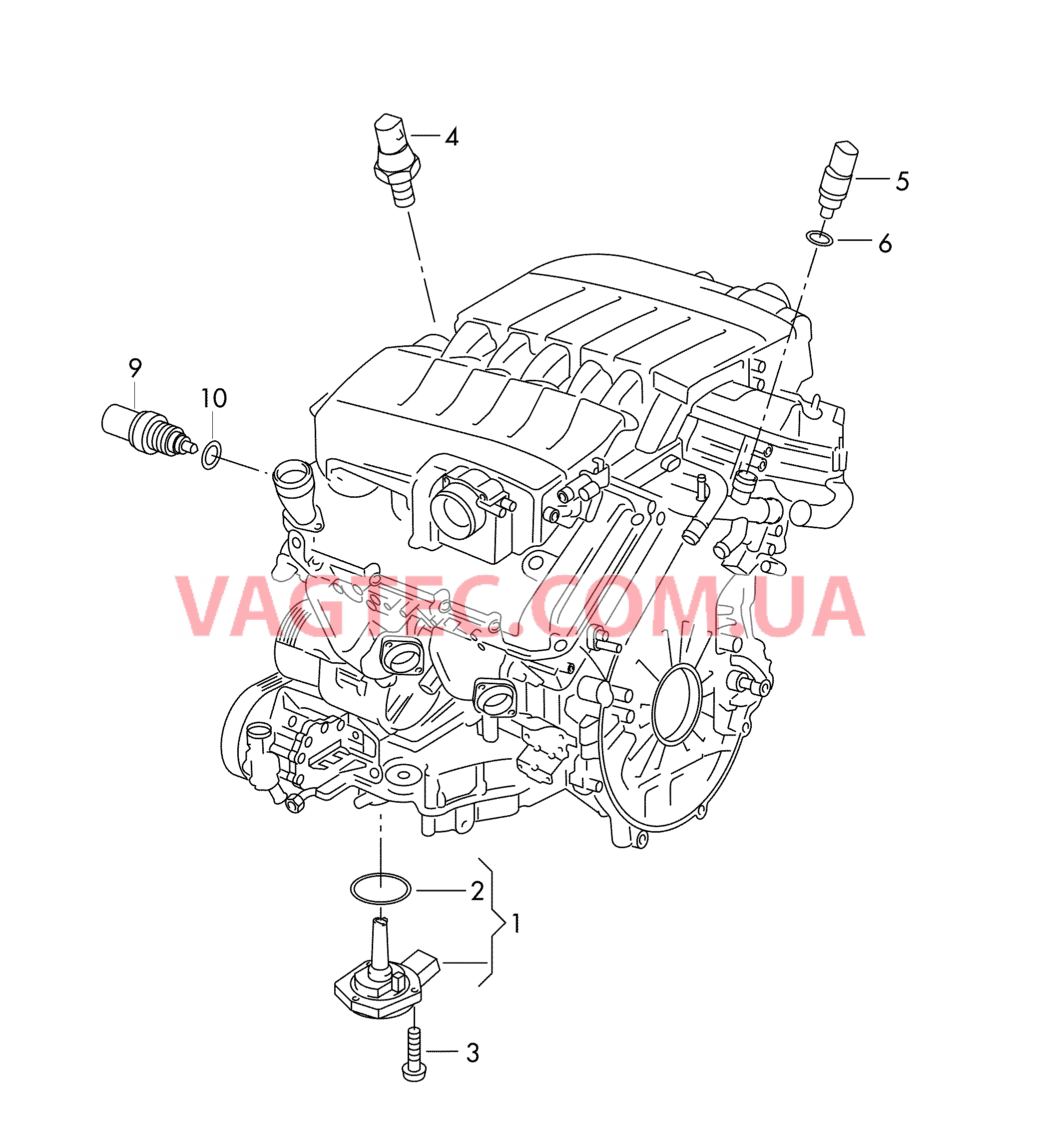 Выключатель и датчик на двигателе и коробке передач  для AUDI Q7 2014