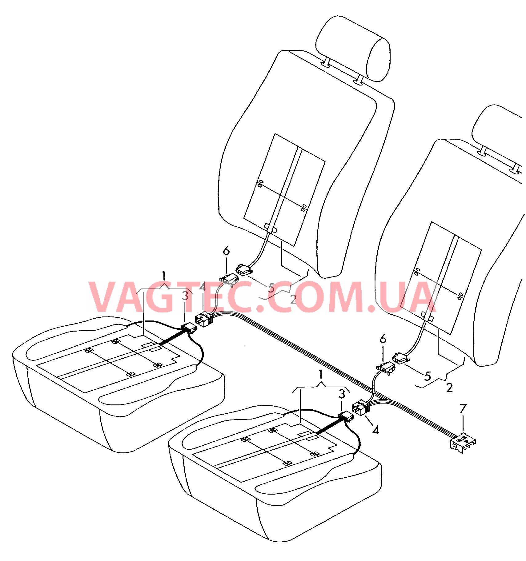 Нагревательный элемент спинки и подушки сиденья  для AUDI RS4 2015