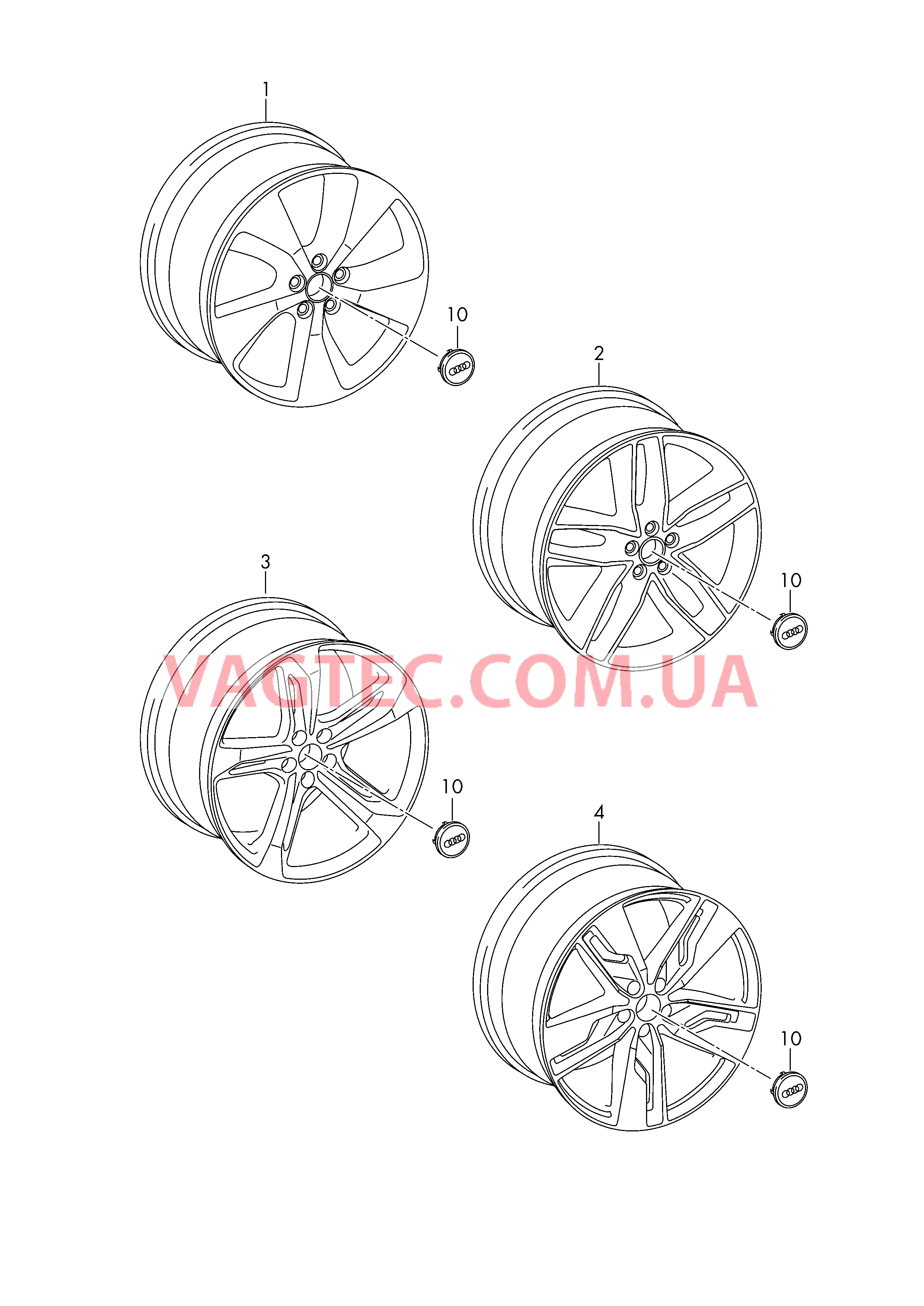 Алюминиевый диск Колпак колеса  для AUDI Q7 2018