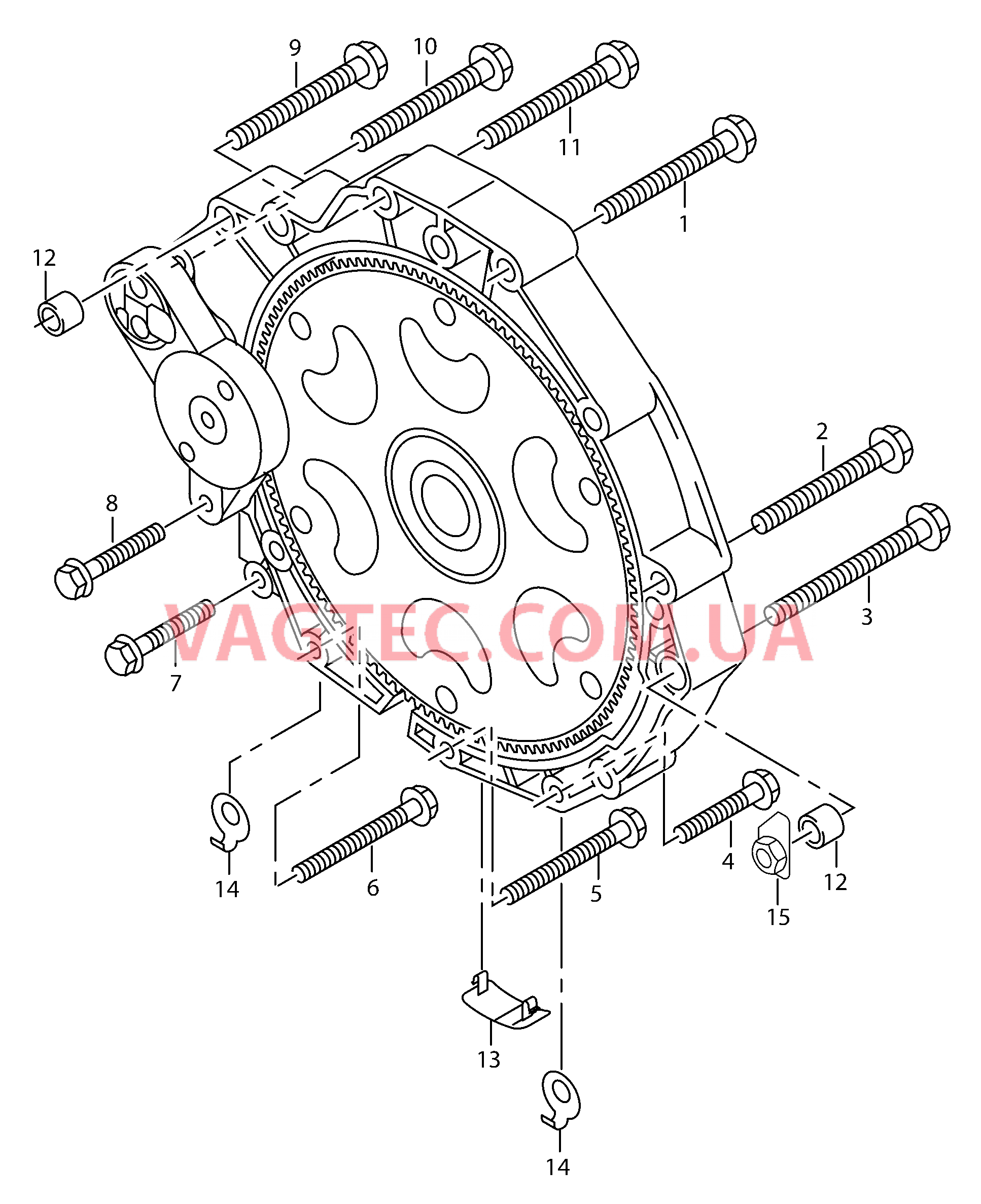 Детали крепления для двигателя и КП  для 7-ступ. КП DSG  для AUDI RS5C 2016