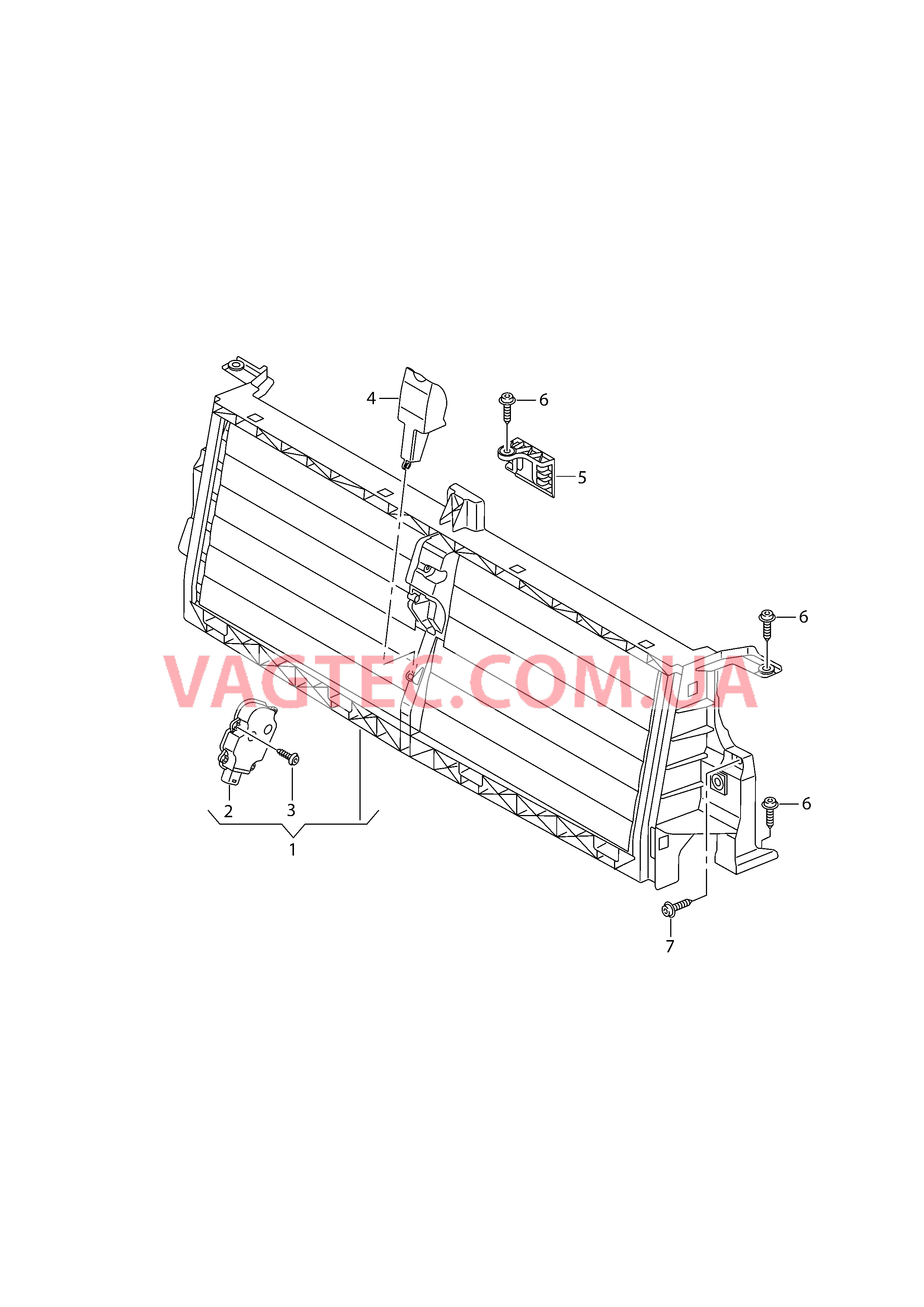 Жалюзи с направляющей  для AUDI Q7 2017