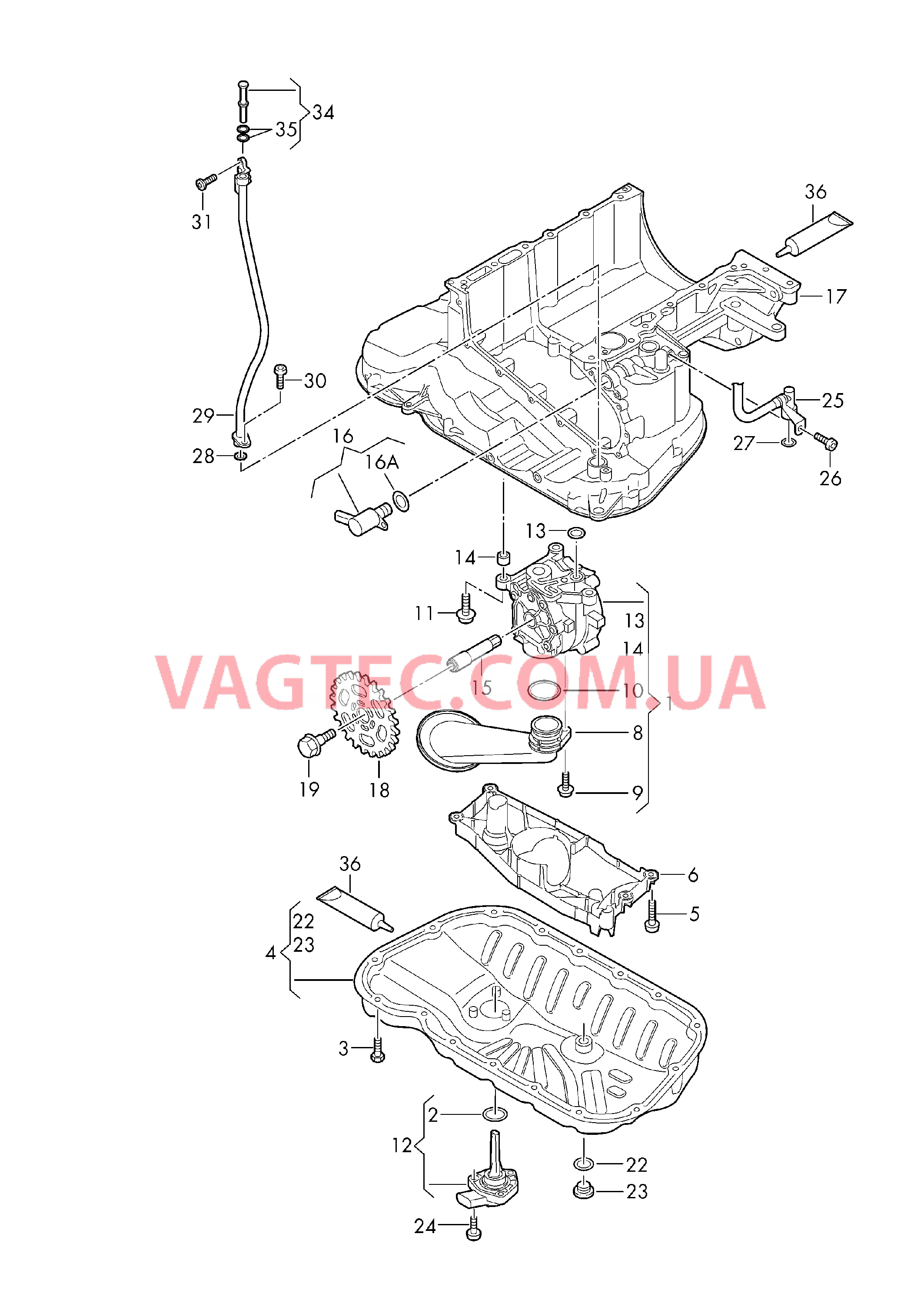 Масляный насос с встроенным вакуумным насосом  Маслоизмерительный щуп  для AUDI A6AR 2016