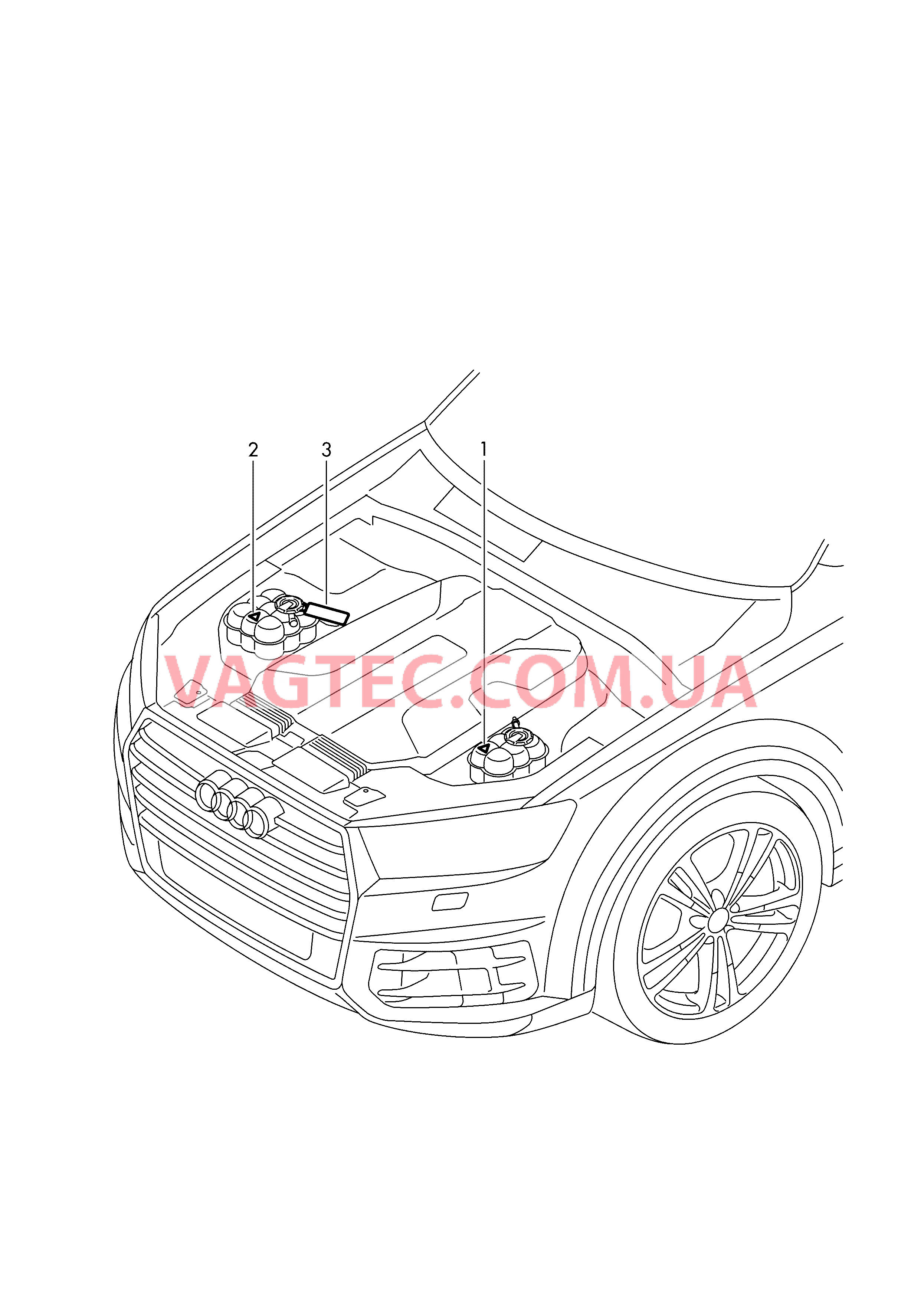 Табличка Расширительный бачок  для AUDI Q7 2019