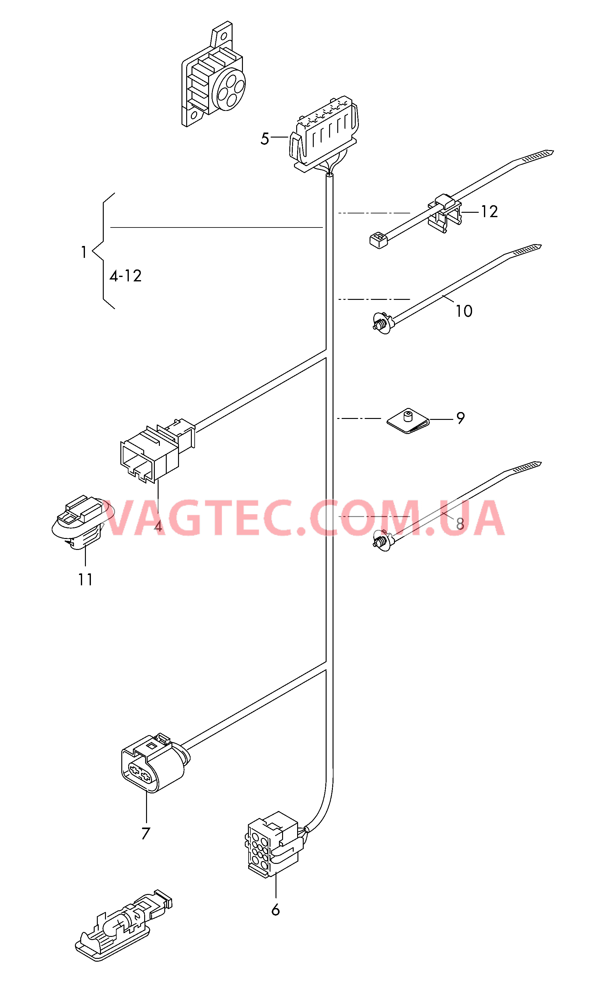 Жгут проводов каркаса сиденья  для AUDI RS5C 2018