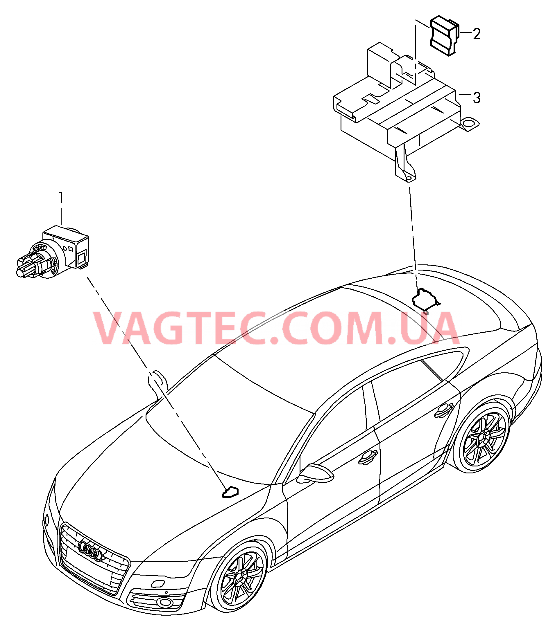 Выключатель стоп-сигнала БУ электропривода регулировки спойлера  для AUDI RS5C 2019