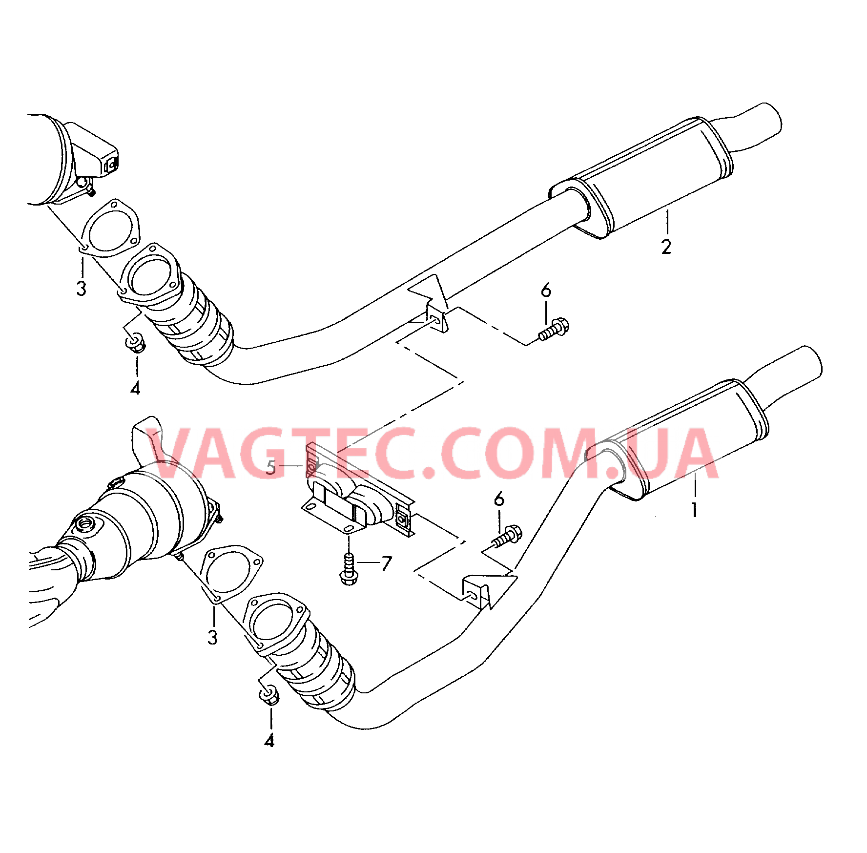 Труба выпуска ОГ с передним глушителем  для AUDI RS5C 2016