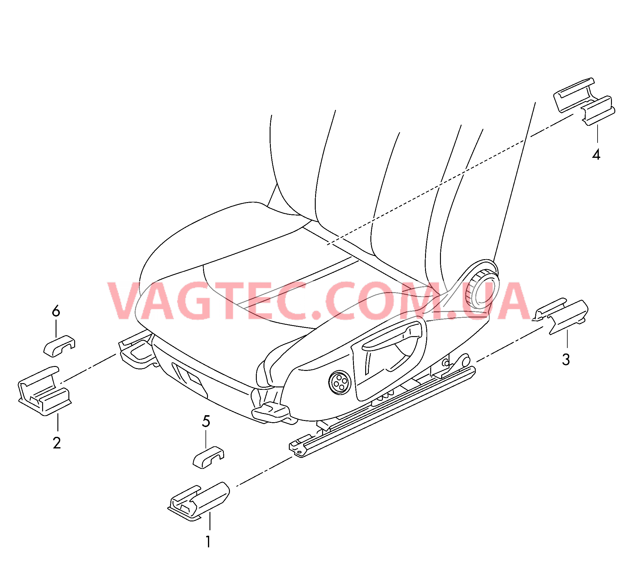 Накладка для направляющей  для AUDI A6 2017