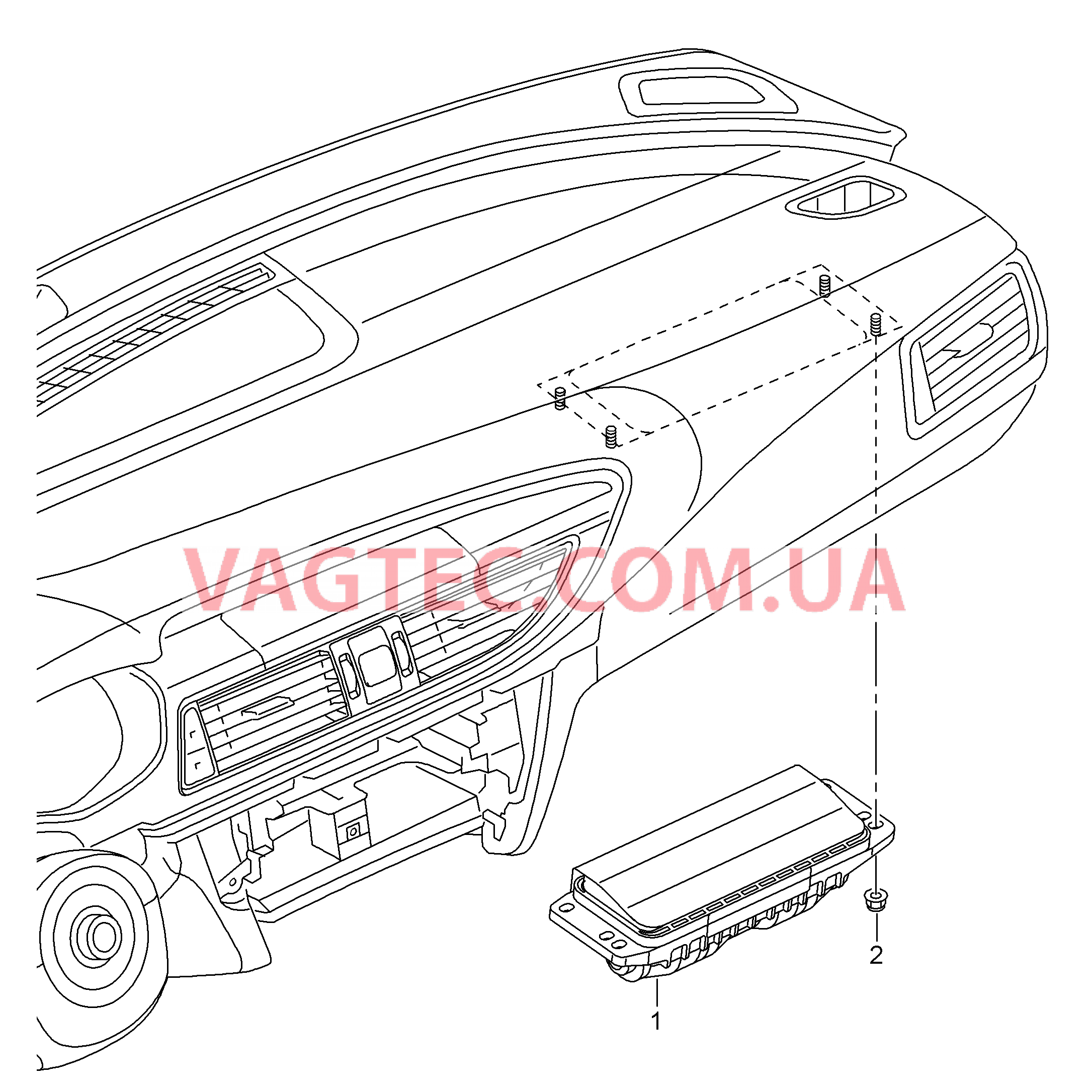 Модуль подушки безопасности (сторона переднего пассажира)  для AUDI A6 2015