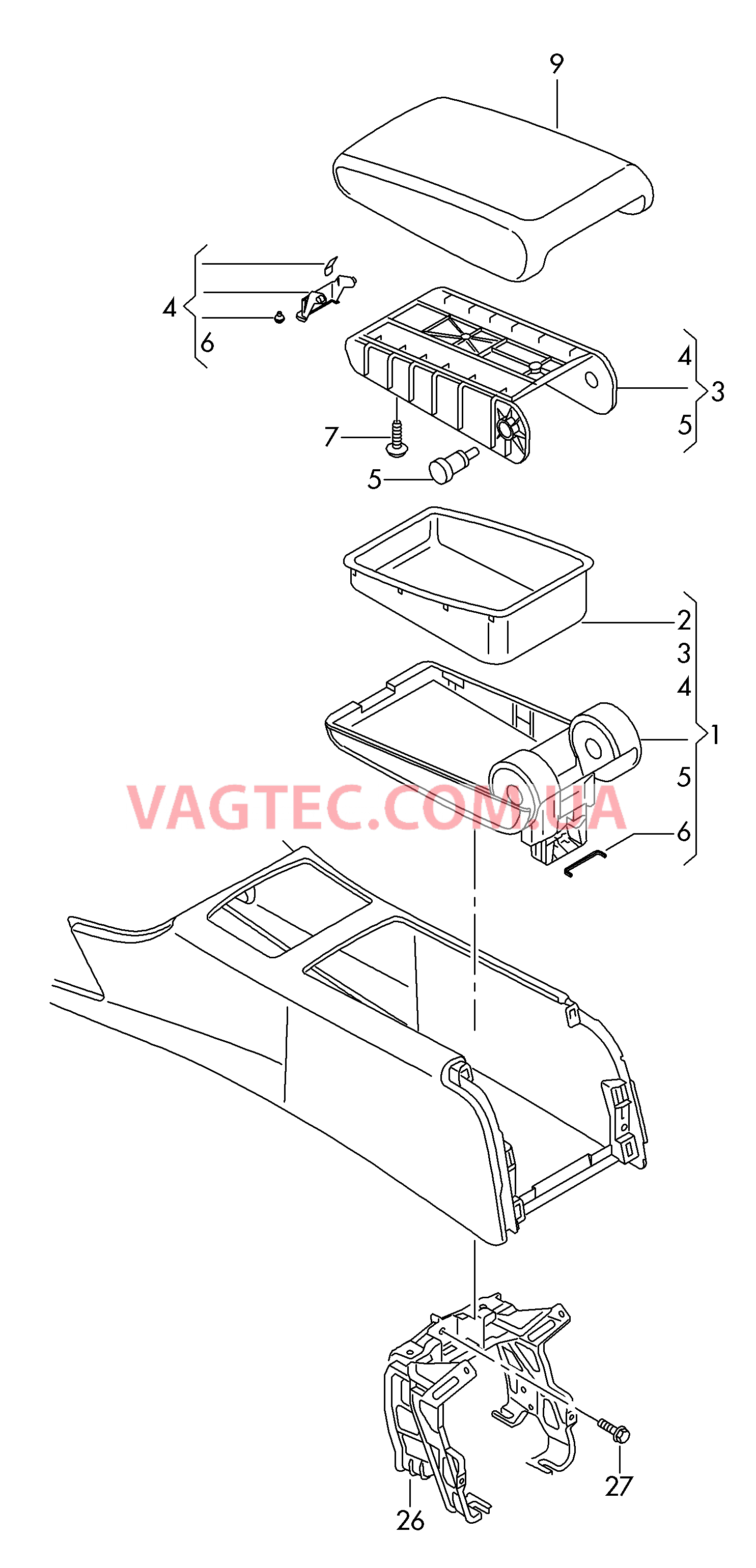 Подлокотник  для AUDI RS7 2014