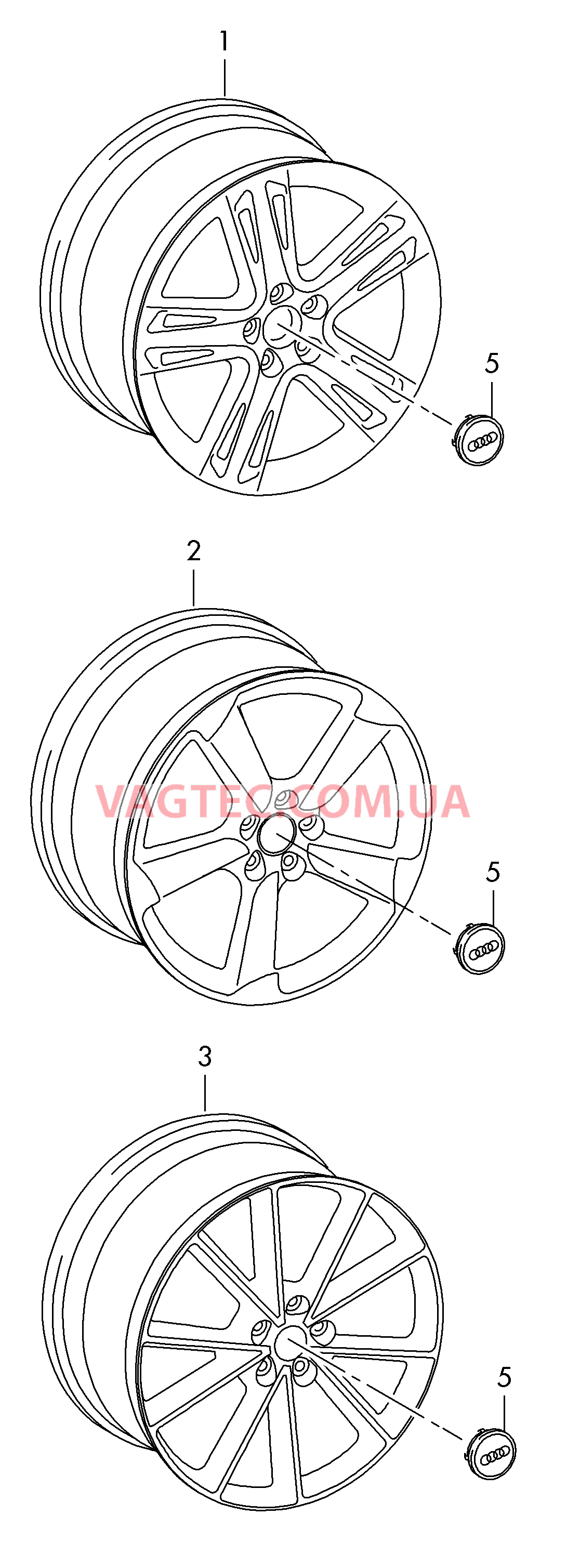 Алюминиевый диск Колпак колеса  для AUDI RS5 2016