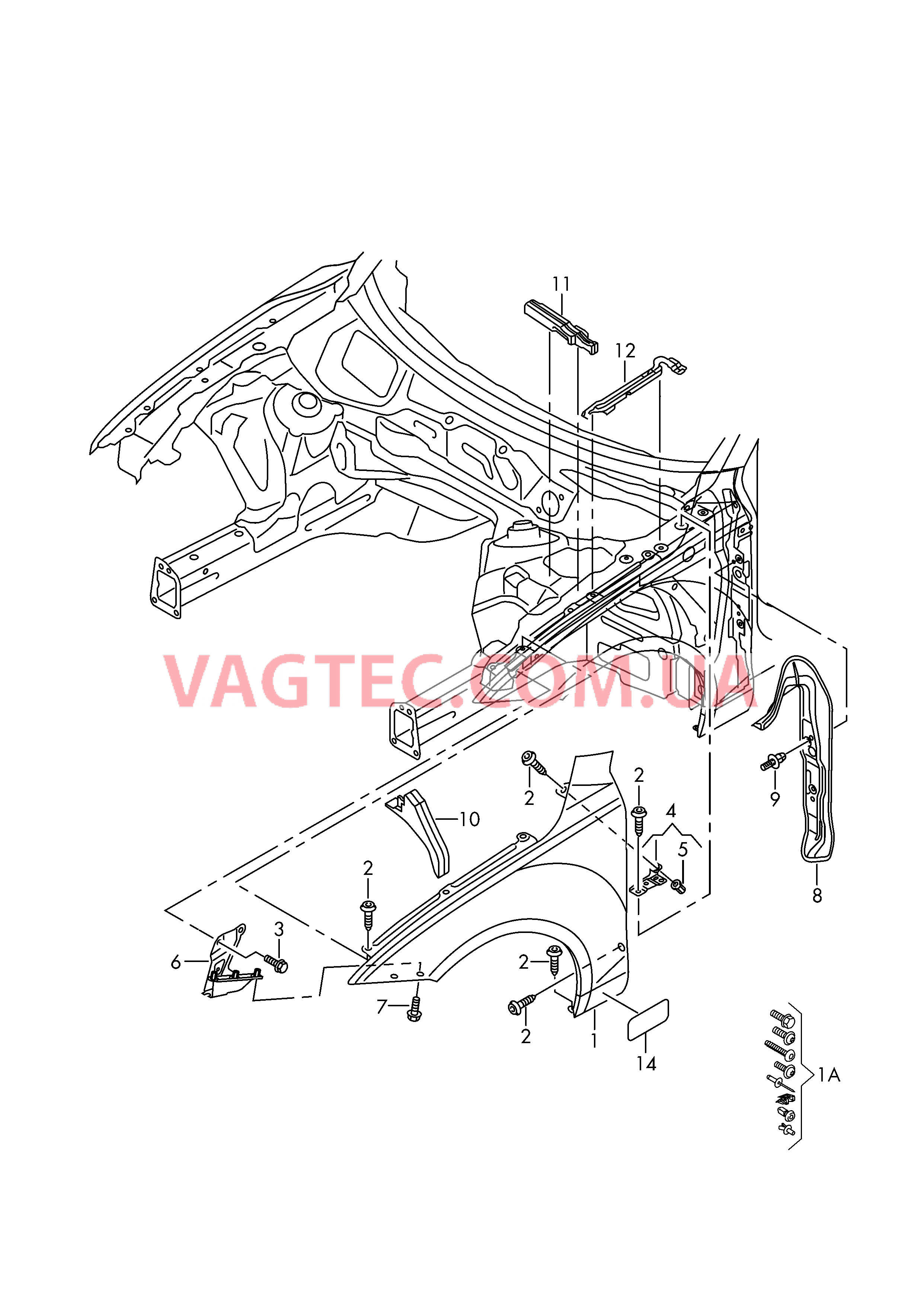 Крыло  для AUDI A7 2017