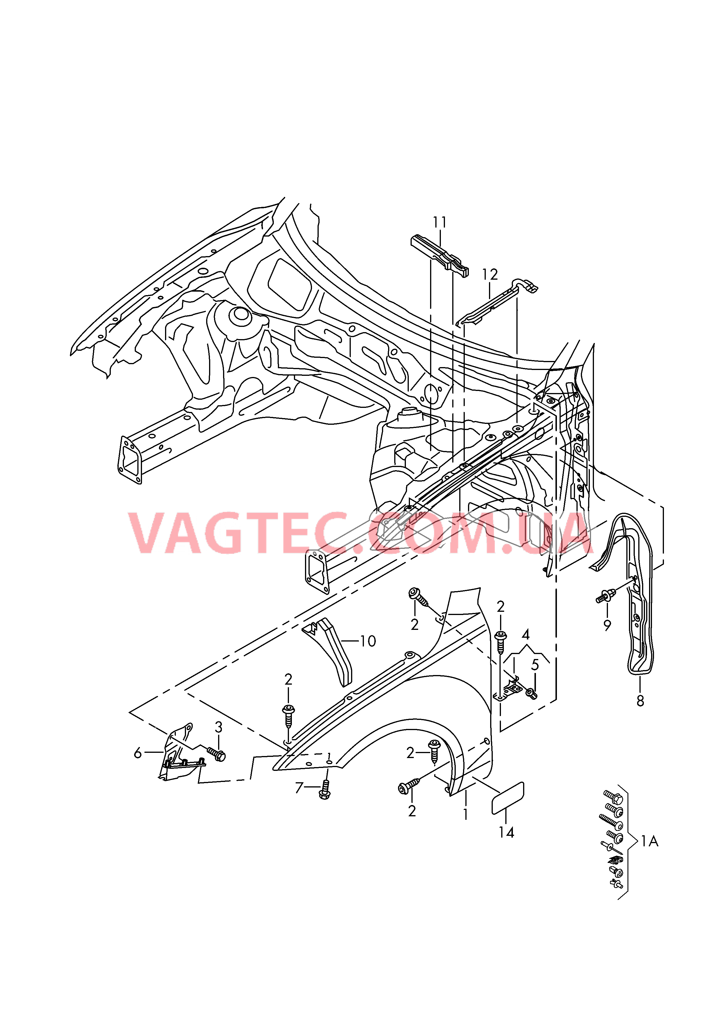 Крыло  для AUDI RS7 2017