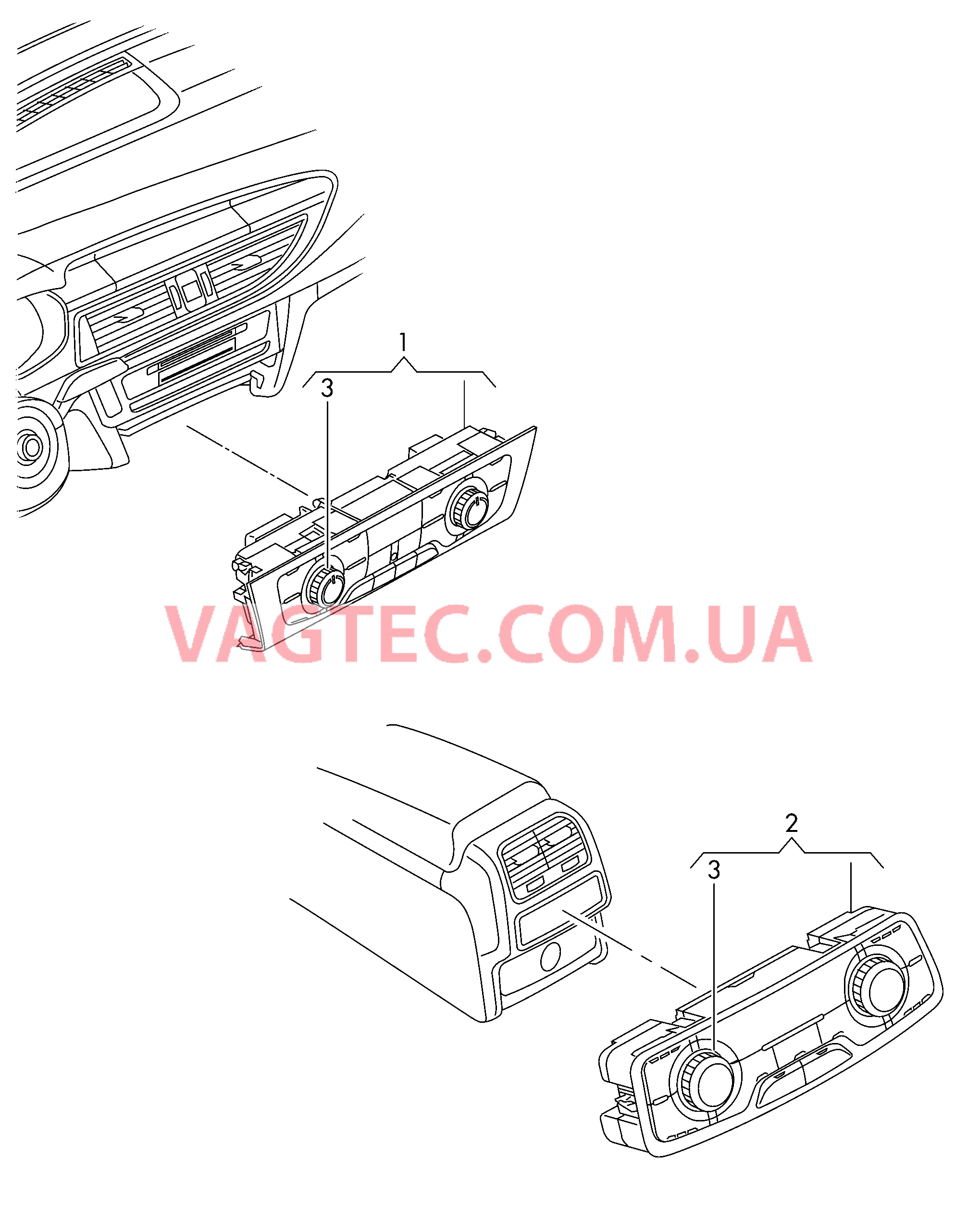 Панель управления и индикации климатической установки CLIMATRONIC  для AUDI RS6 2019