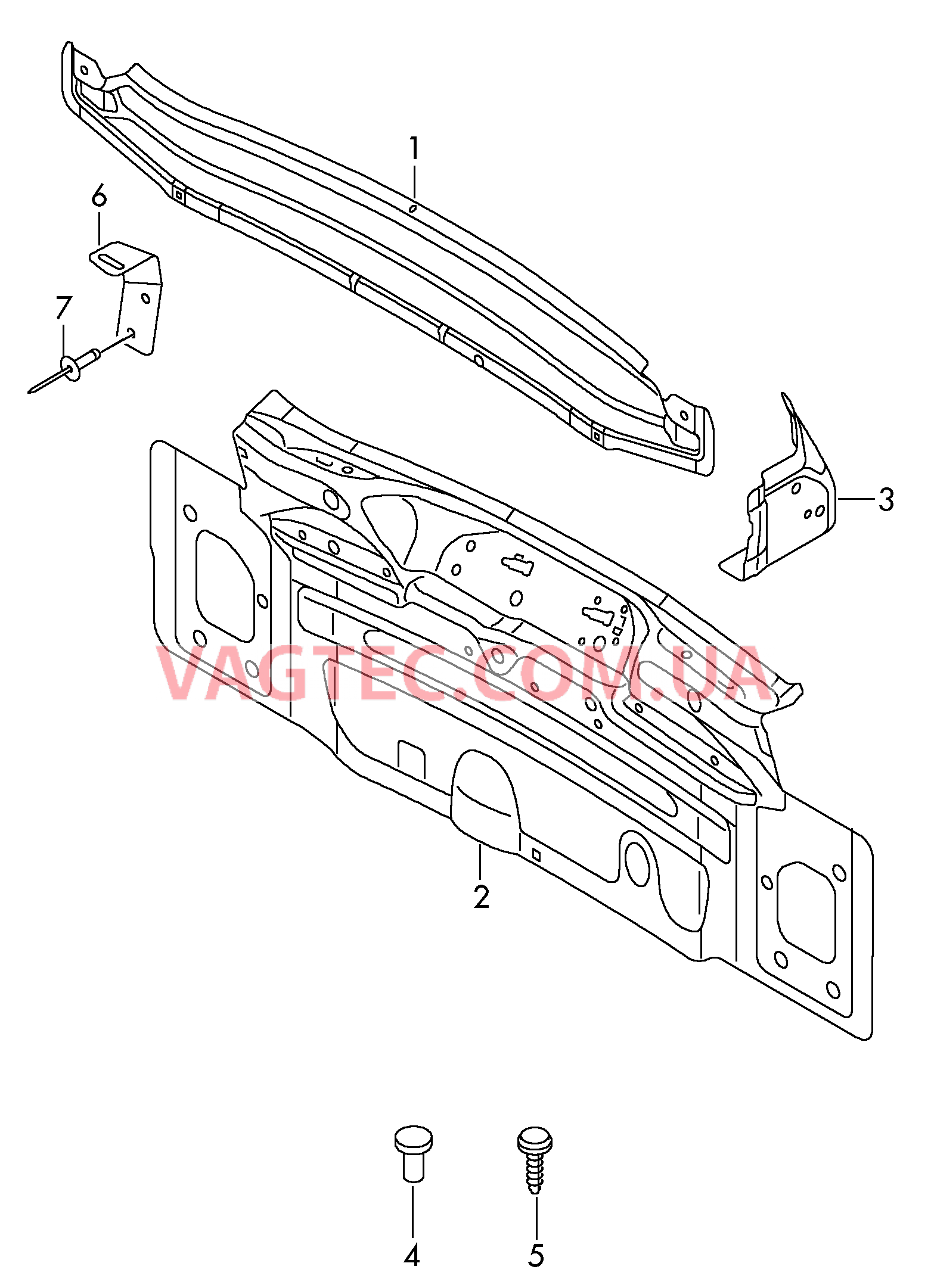 Задняя панель  для AUDI A7 2014