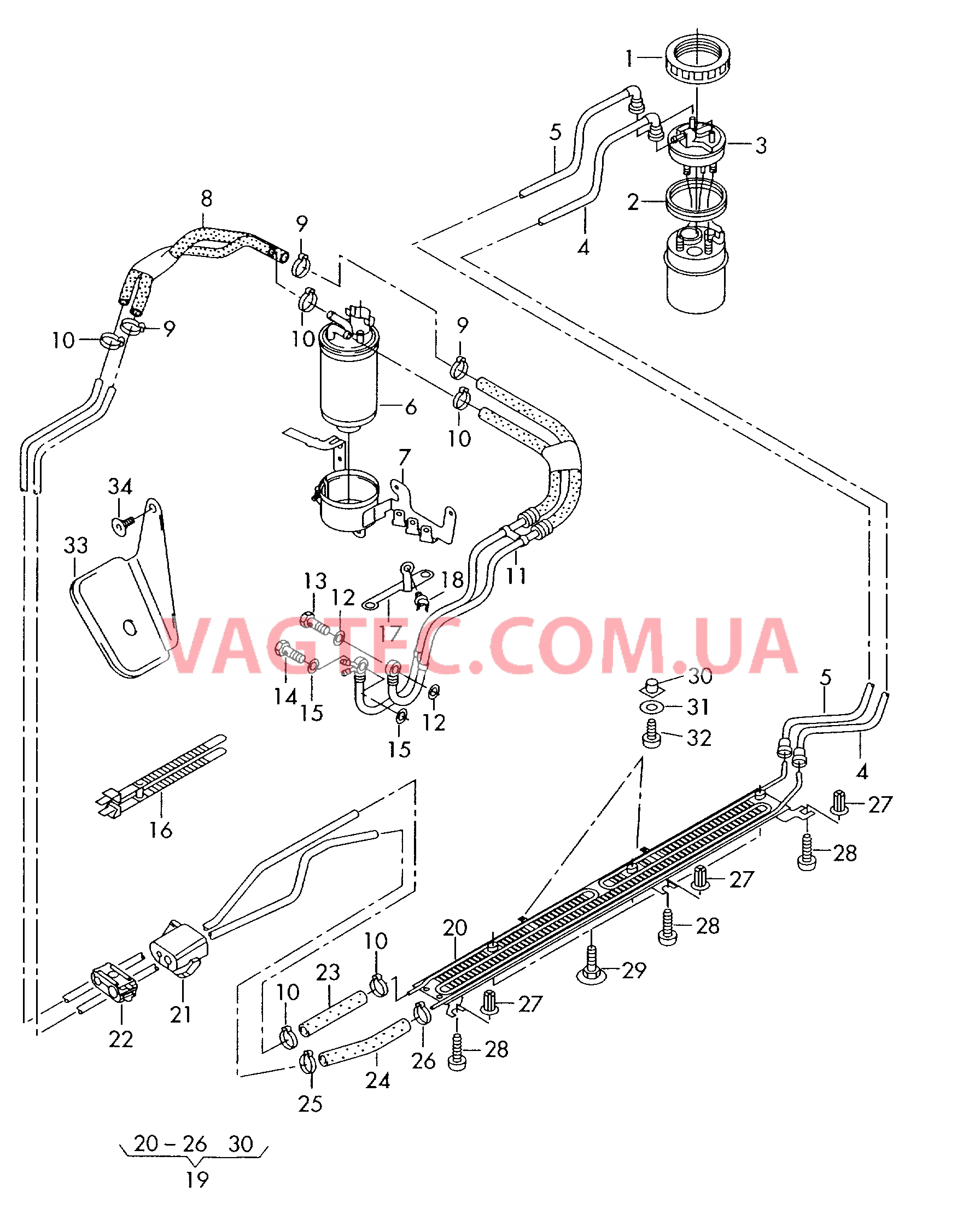 Топливопровод  для AUDI A4 2005-1