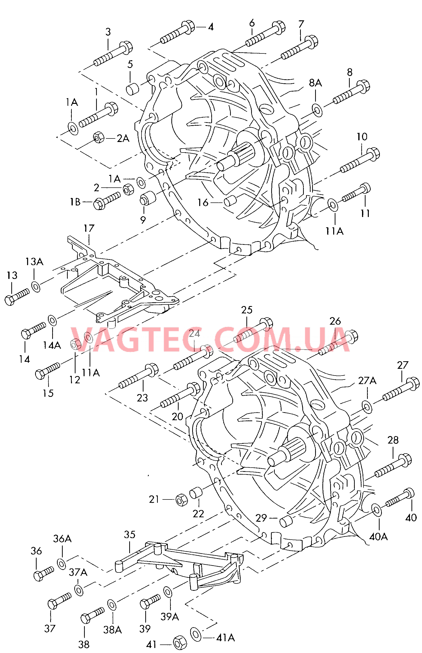 Детали крепления для двигателя и КП  для механической КП  для AUDI A6 2002
