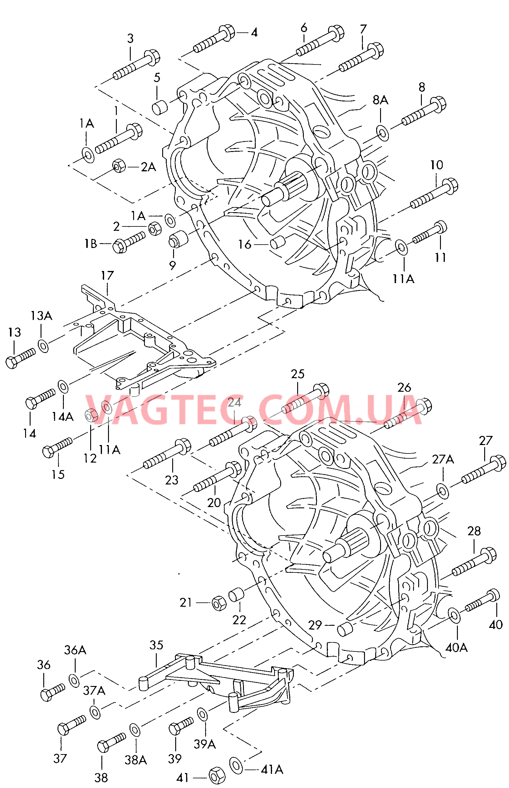 Детали крепления для двигателя и КП  для механической КП  для AUDI A4 2003