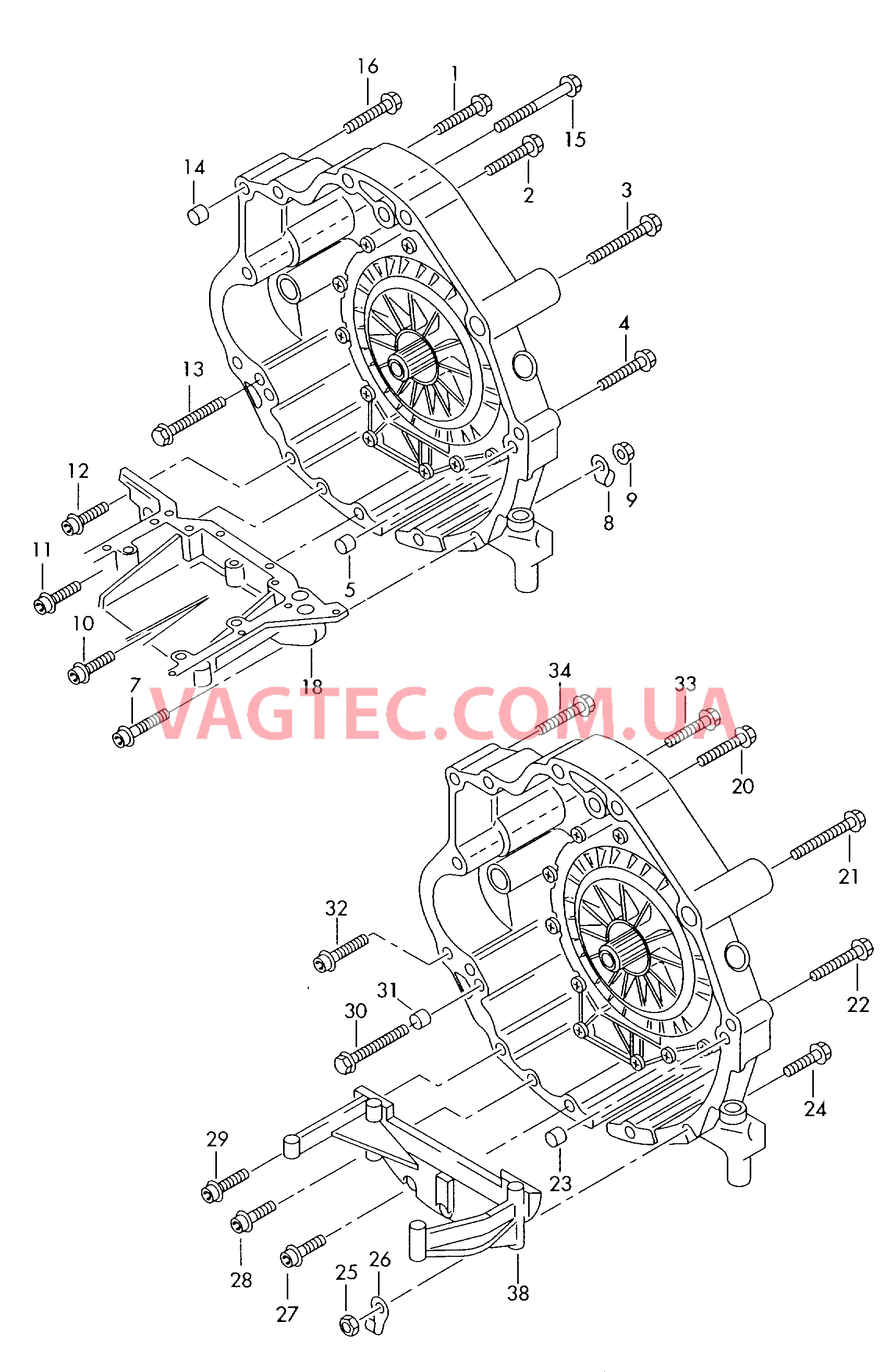 Детали крепления для двигателя и КП  для бесступенчатой АКП F             >> 8E-4-400 000 для AUDI A4Q 2001-1