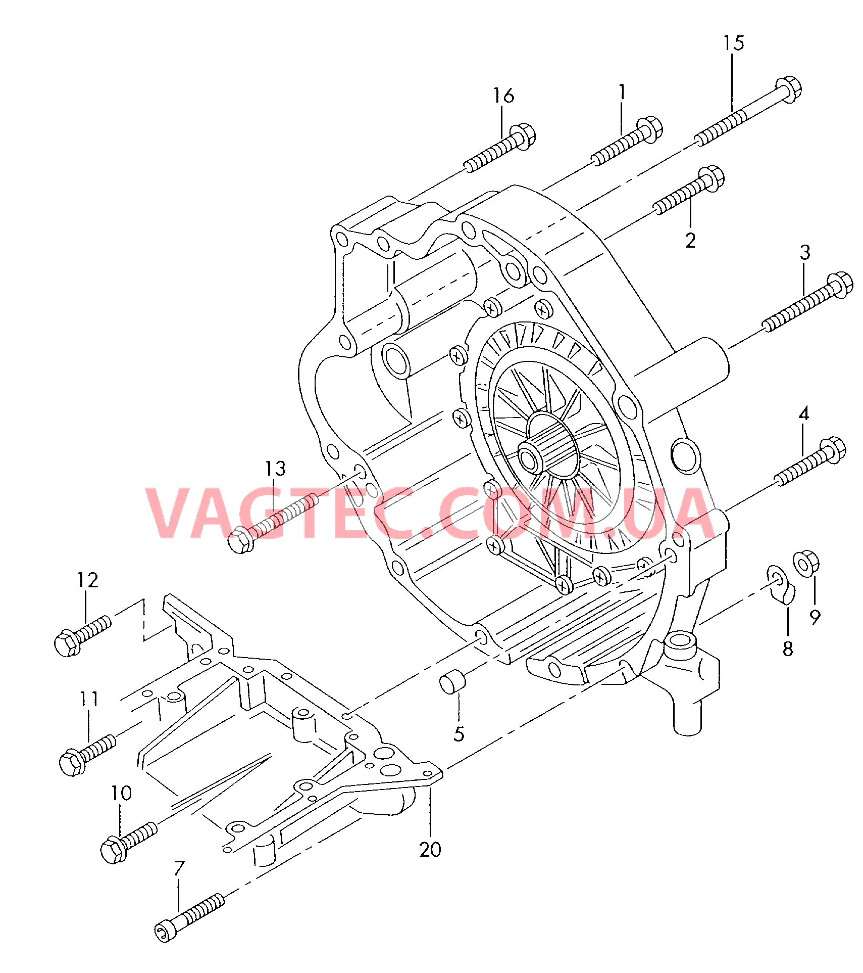 Детали крепления для двигателя и КП  для 6-ступенчатой АКП  для AUDI A8 2009