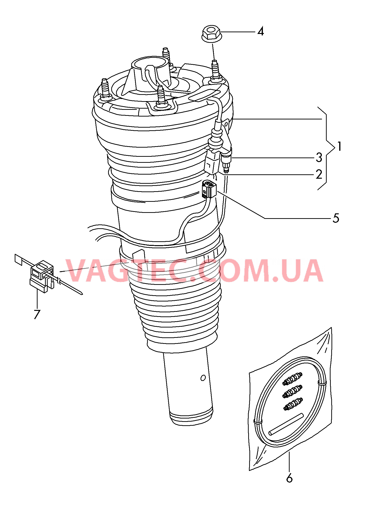 Пневматическая стойка  для AUDI RS6 2018