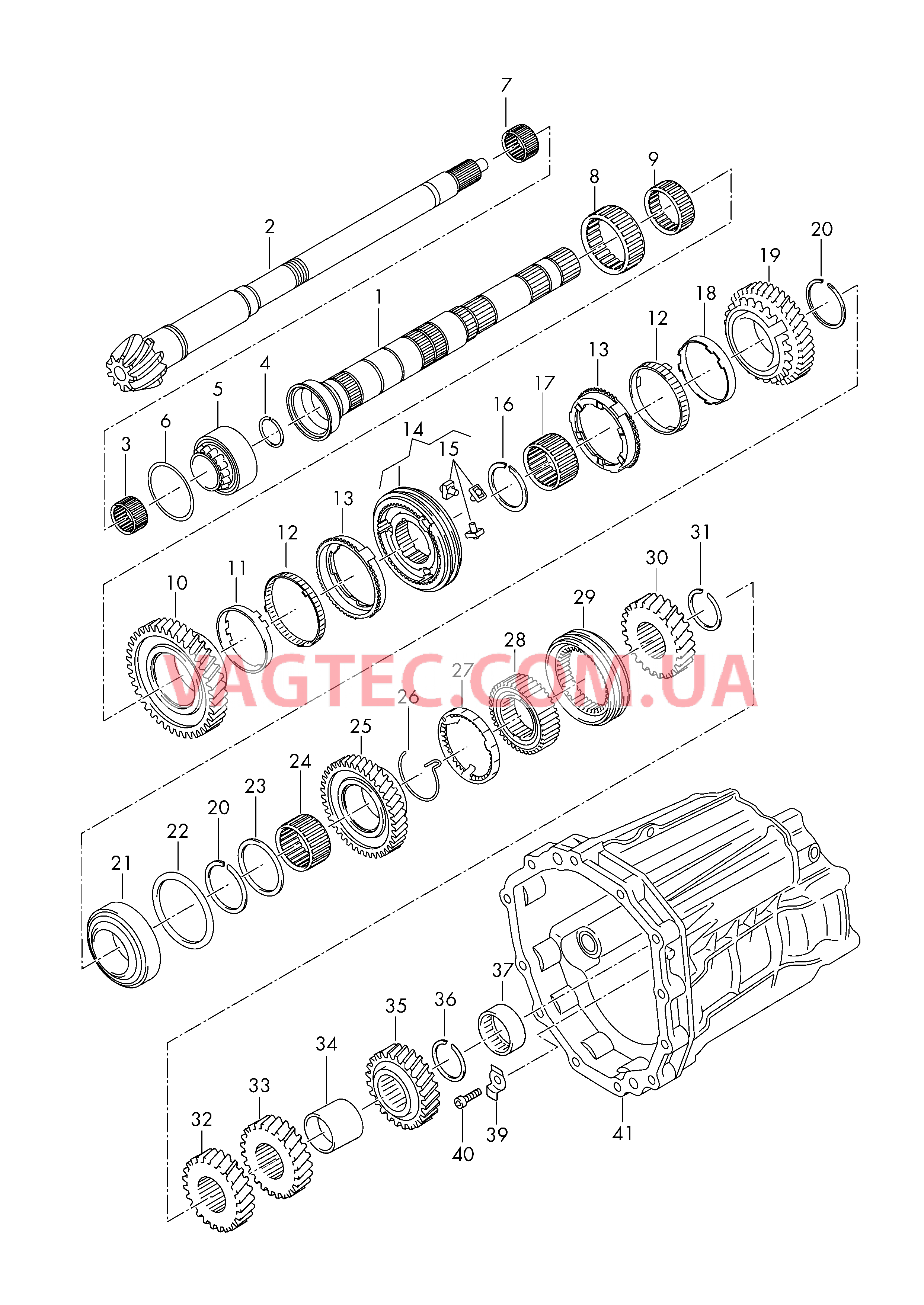 Ведомый вал КолEса и валы 6-ступ. механическая КП  для AUDI A6 2007