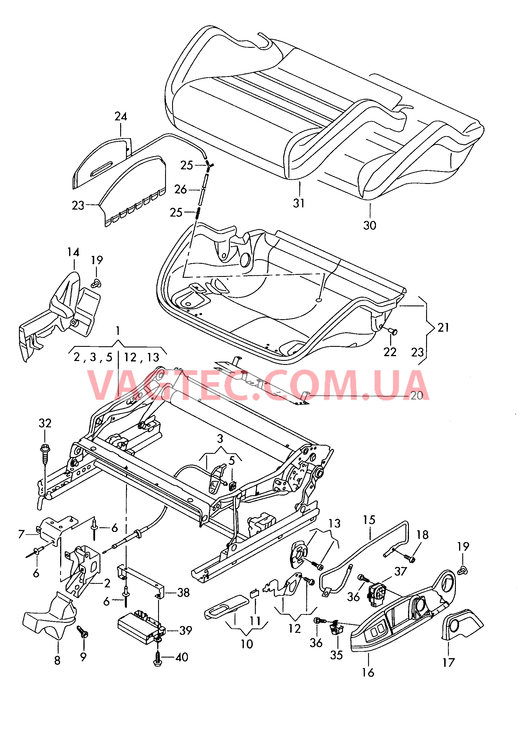 Cиденье ковшеобразной формы  для AUDI R8 2014