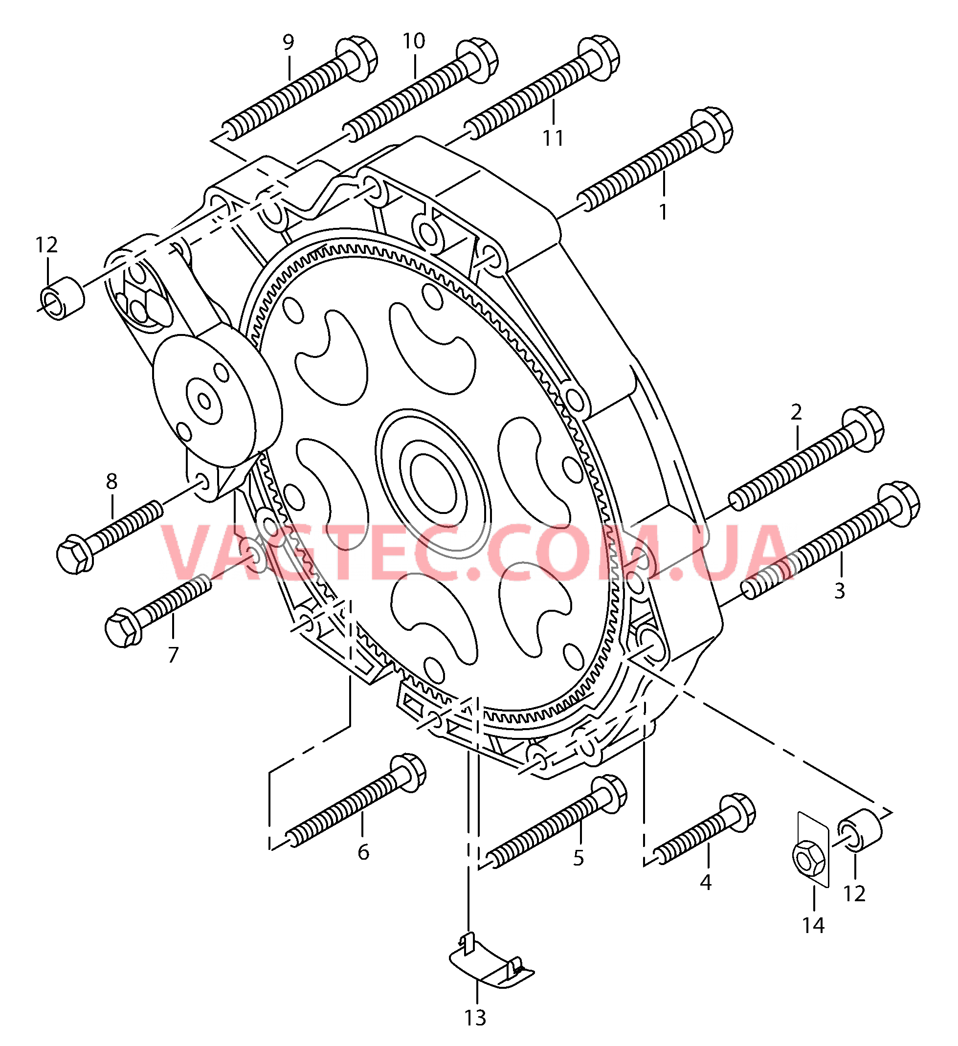 Детали крепления для двигателя и КП  8-ступенчатая АКП для полного привода  для AUDI RS6 2018