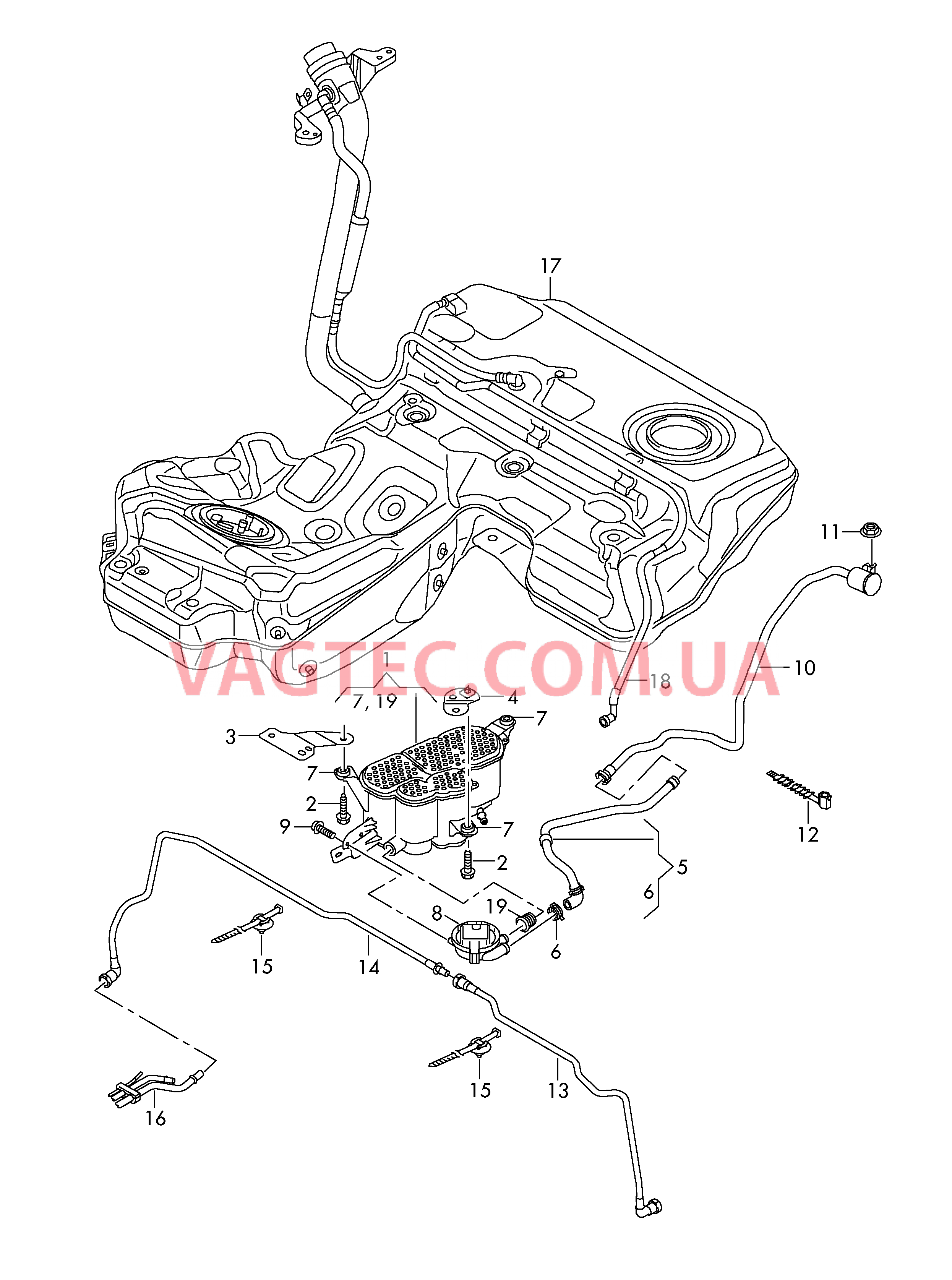Адсорбер с клапаном  для AUDI RS5C 2018