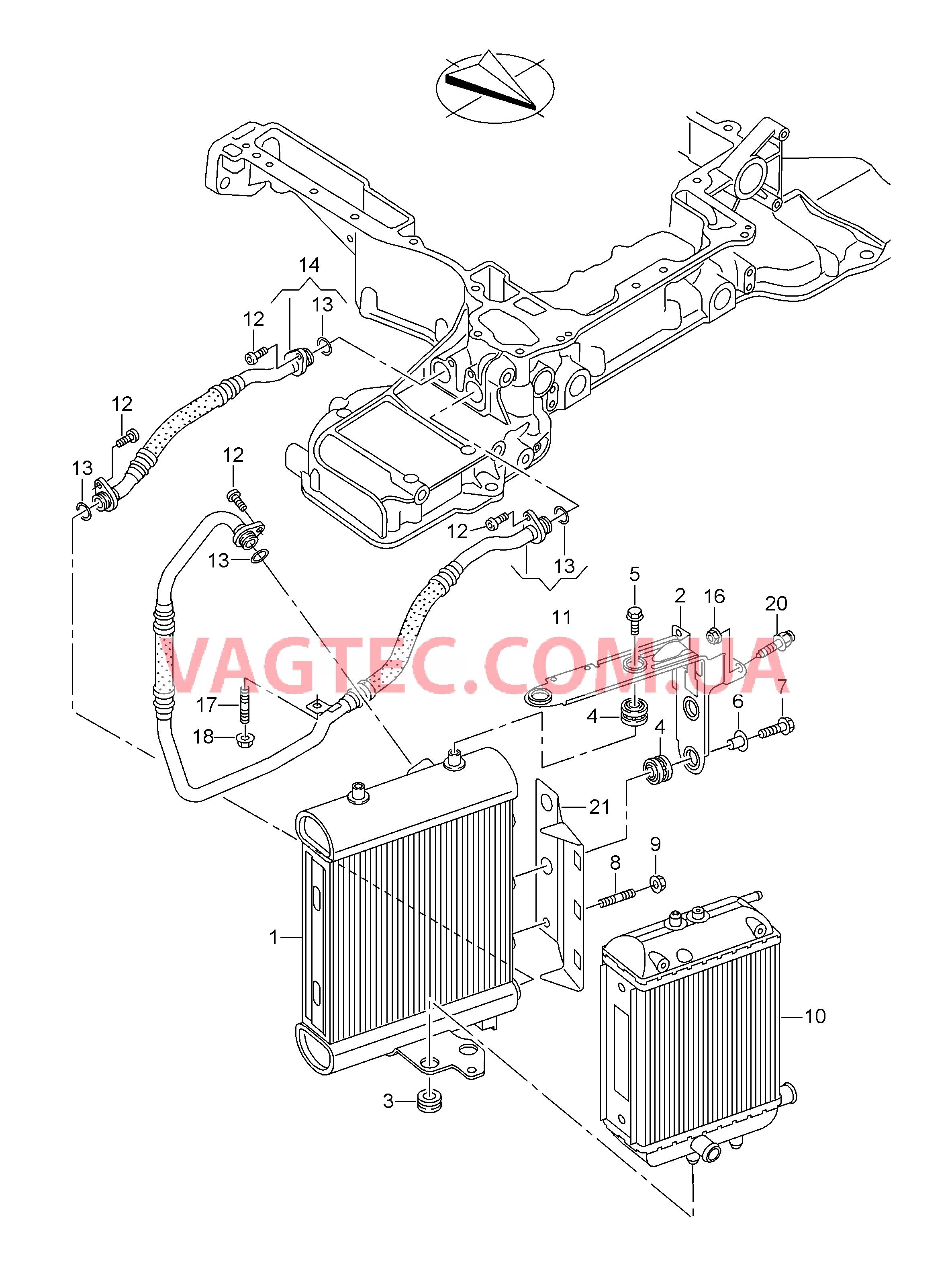 Радиатор, масляный  для AUDI RS7 2014
